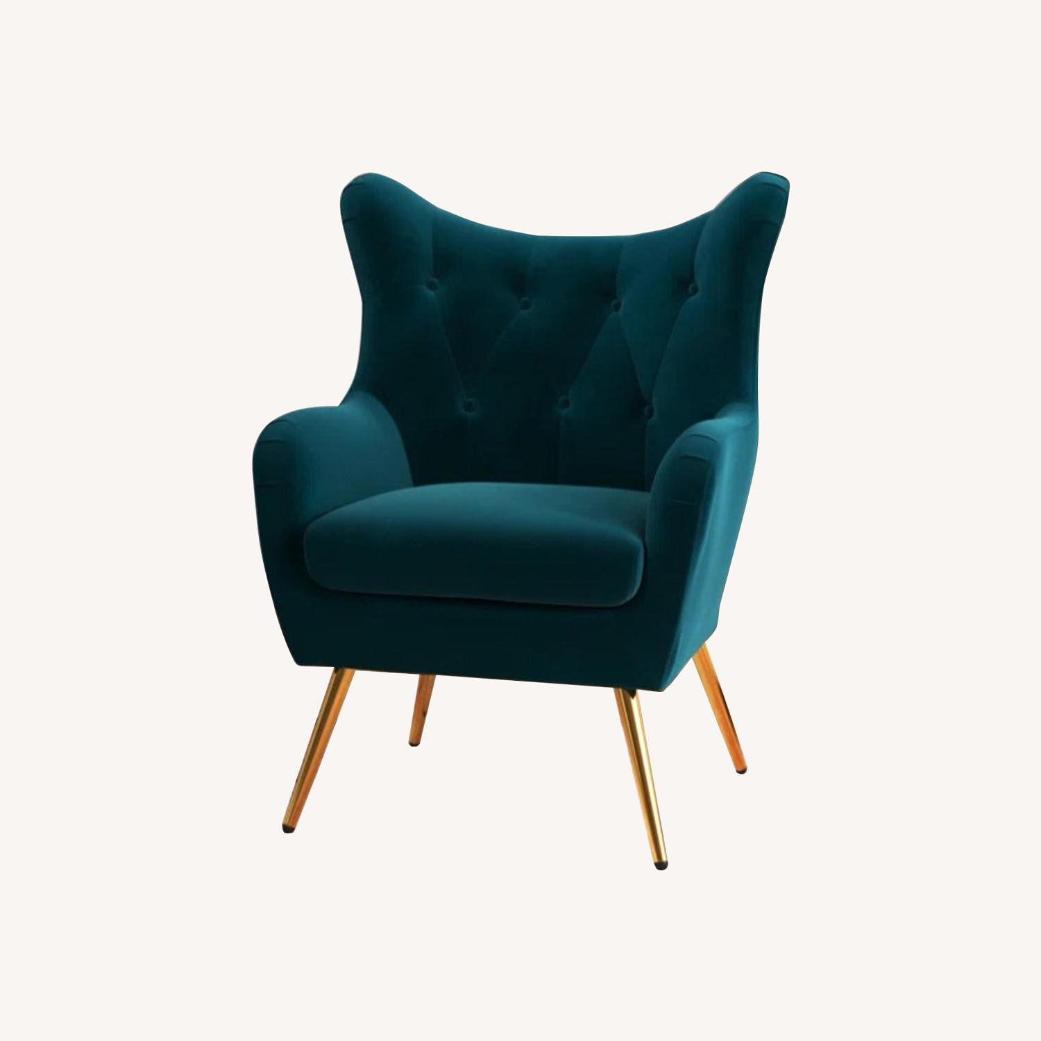 Wayfair Wide Tufted Polyester Wingback Chair - image-0