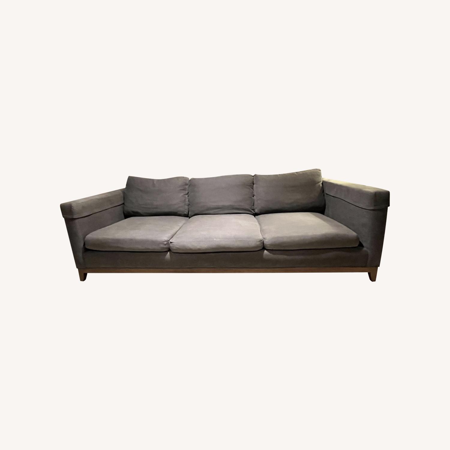 Crate & Barrel 3 Seat Sofa "Pacific Wood Collection" - image-0