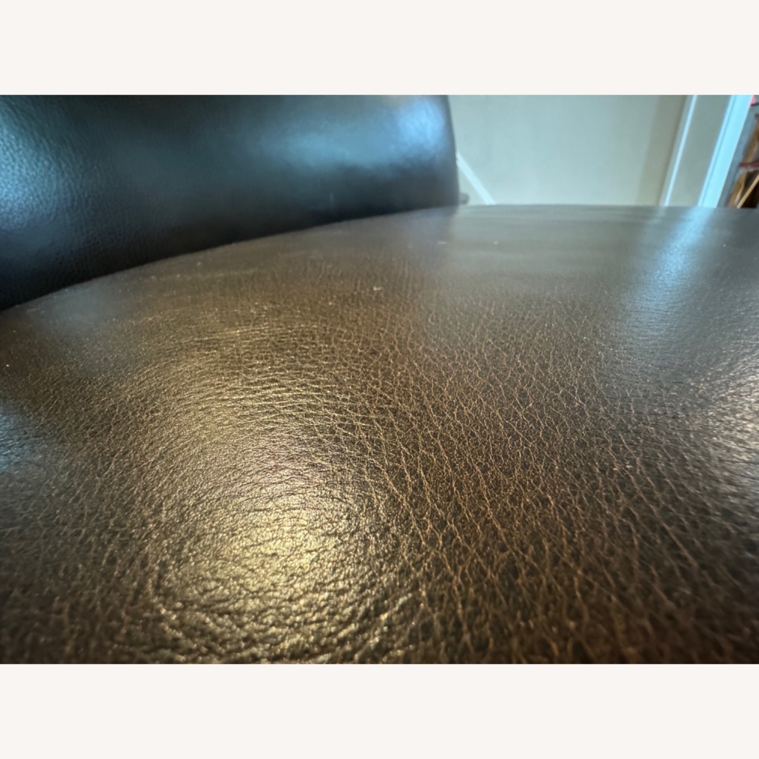 Crate & Barrel Leather Slipper Chair - image-9