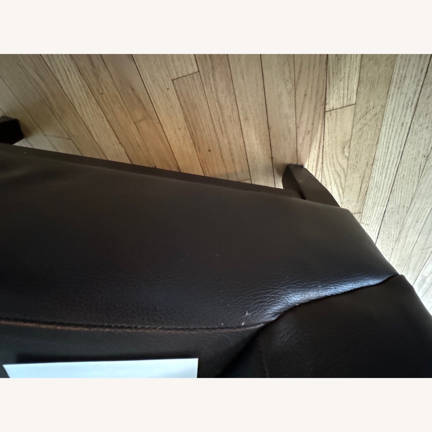 Crate & Barrel Leather Slipper Chair - image-14