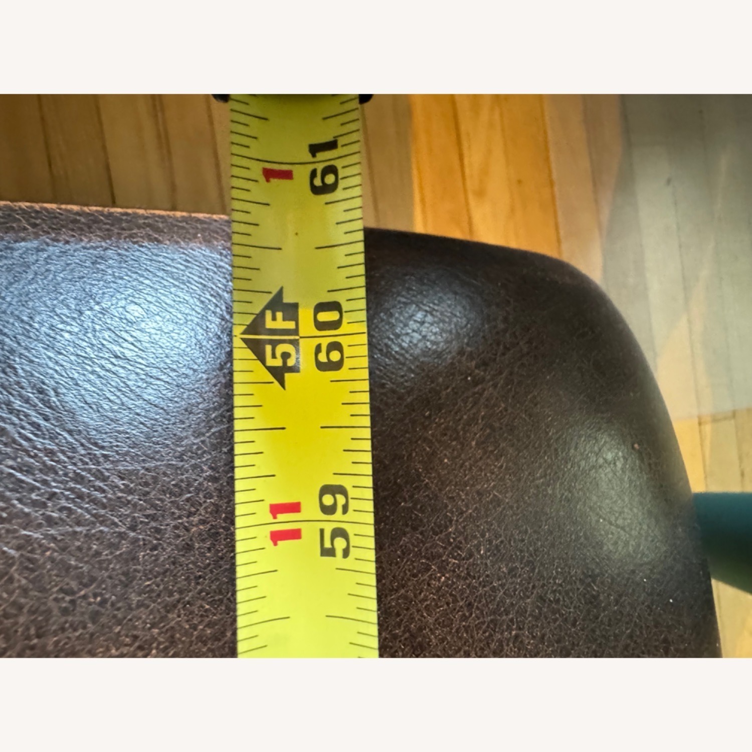 Crate & Barrel Leather Slipper Chair - image-1