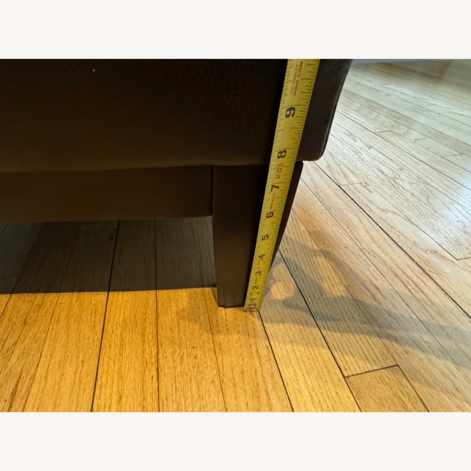 Crate & Barrel Leather Slipper Chair - image-8