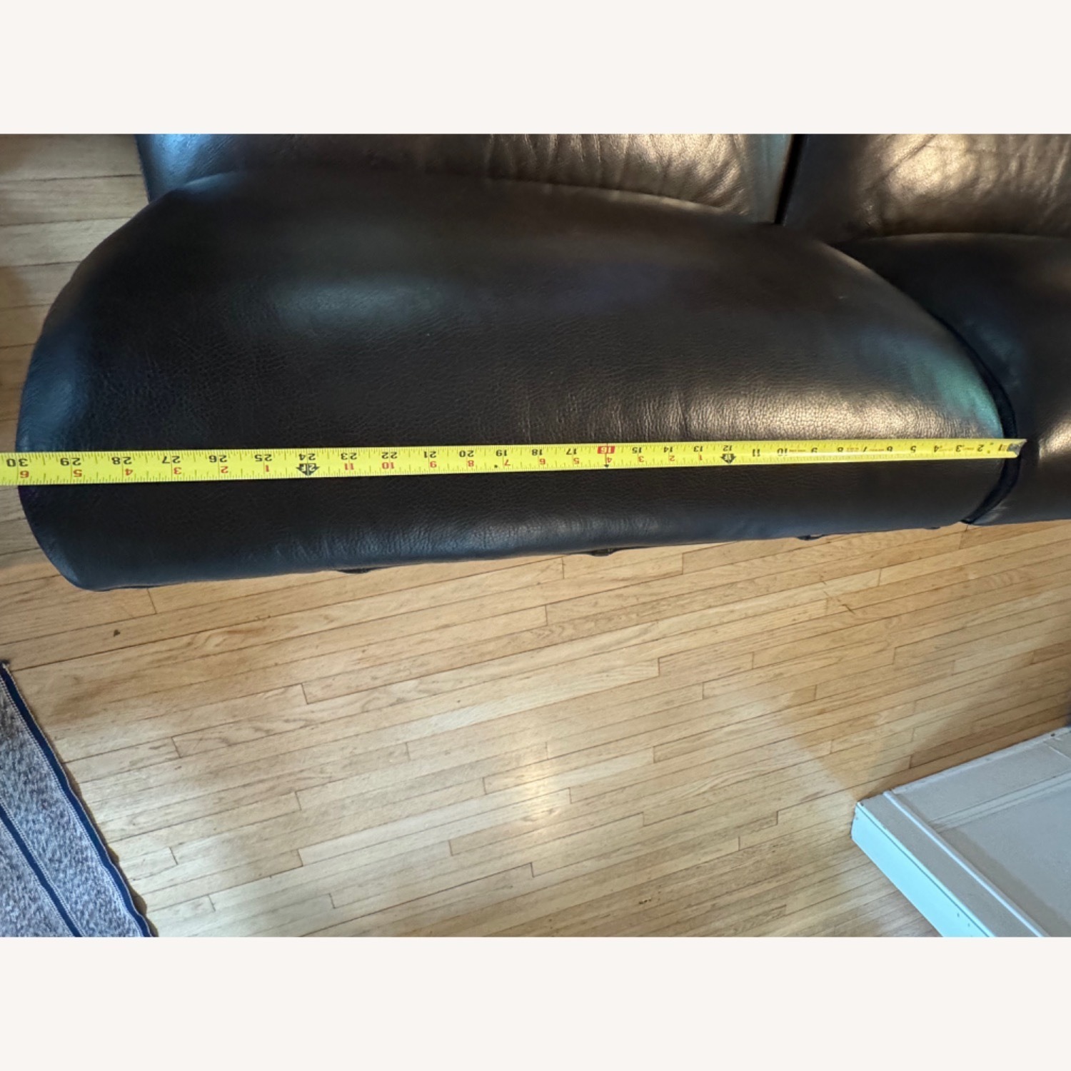 Crate & Barrel Leather Slipper Chair - image-5