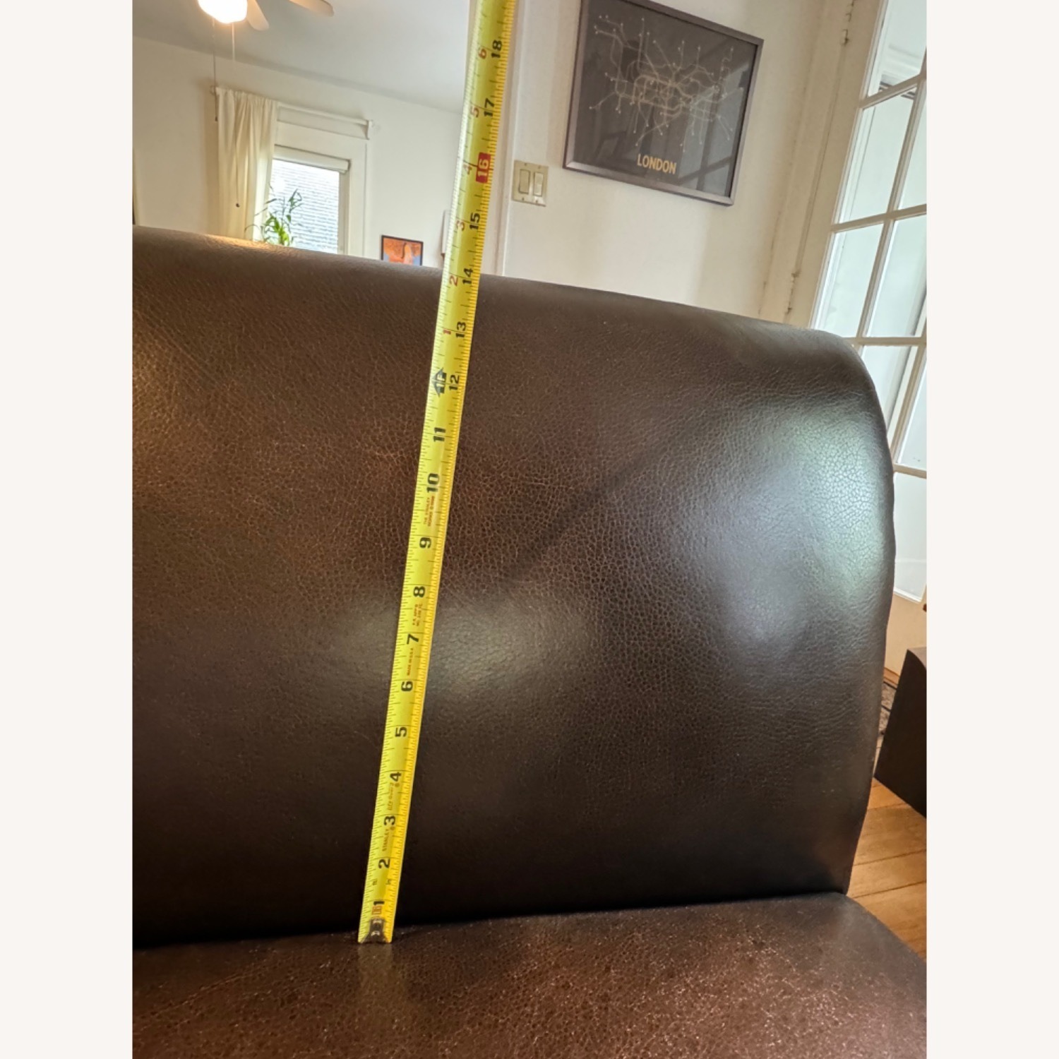 Crate & Barrel Leather Slipper Chair - image-4