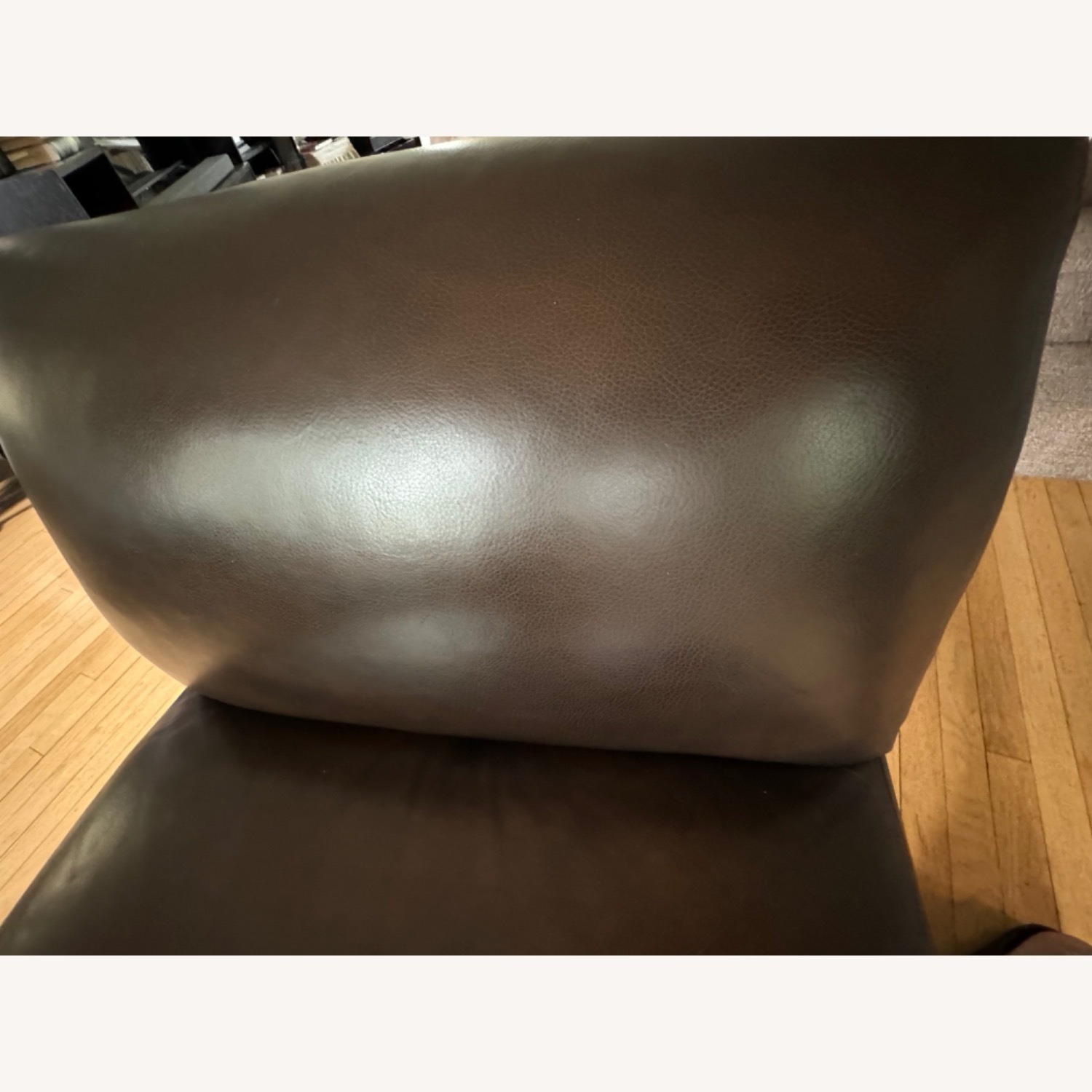 Crate & Barrel Leather Slipper Chair - image-12