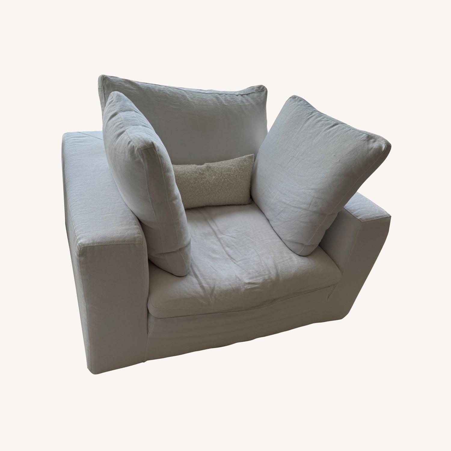 Restoration Hardware Cloud Chair White - image-0