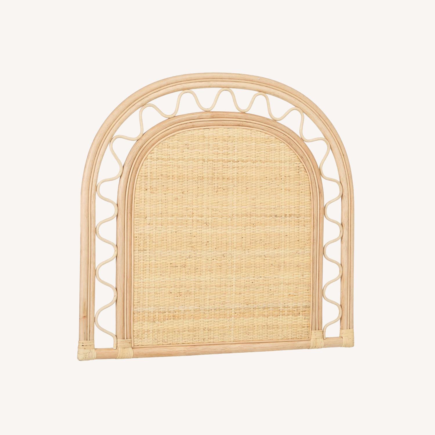 West Elm Misha & Puff Rattan Headboard - image-0