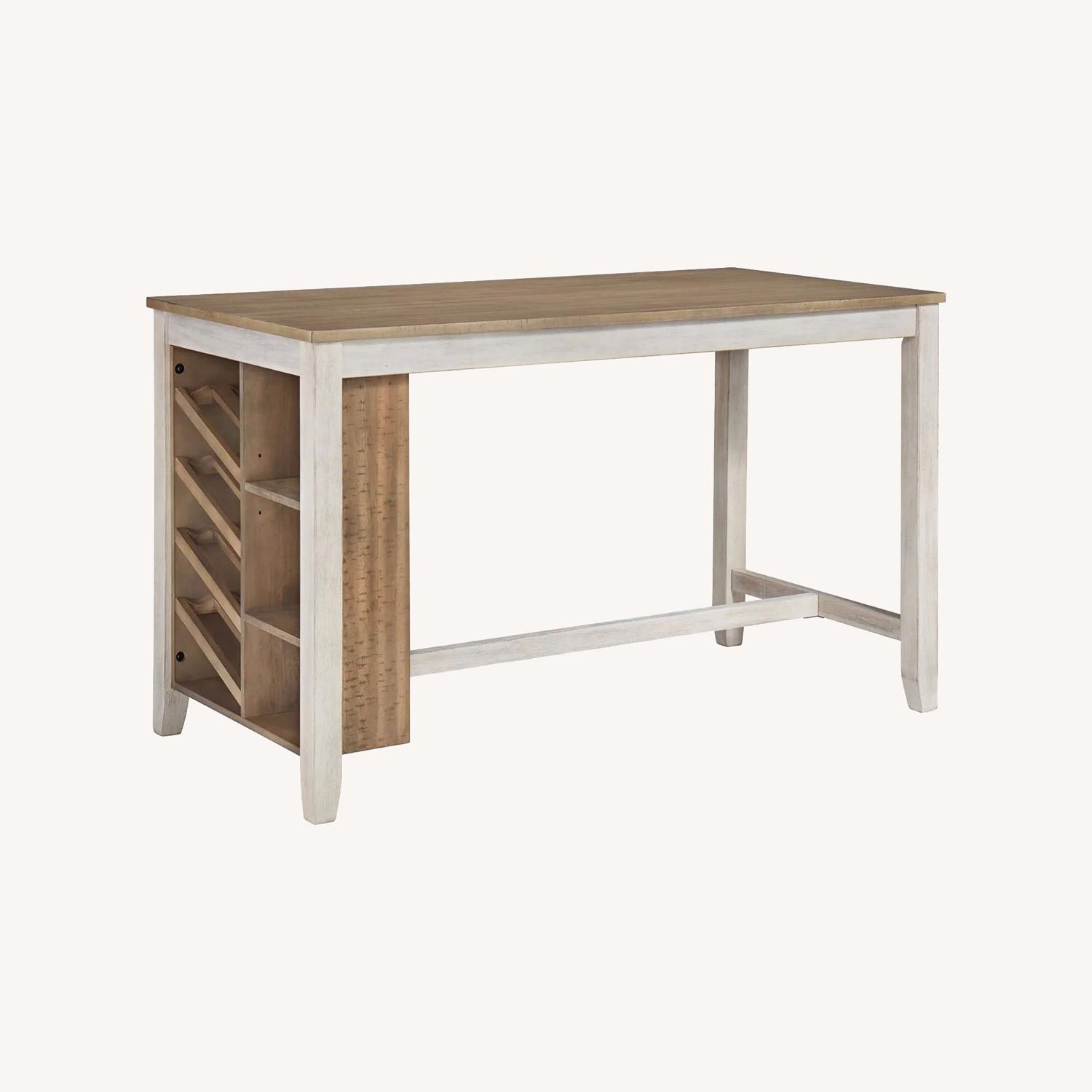 Ashley Dining Table with Wine Rack - image-0