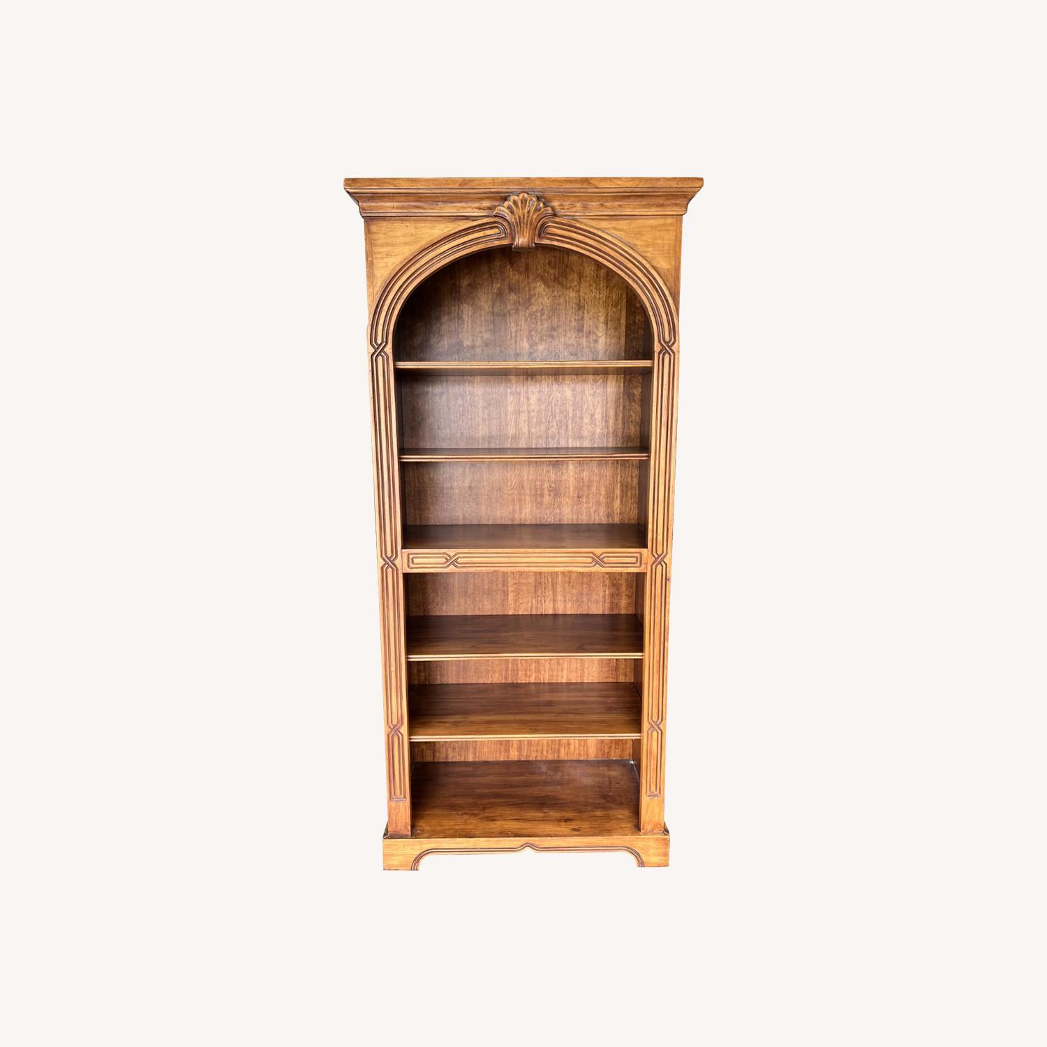 Open Display Cabinet with Arched Valance - image-0