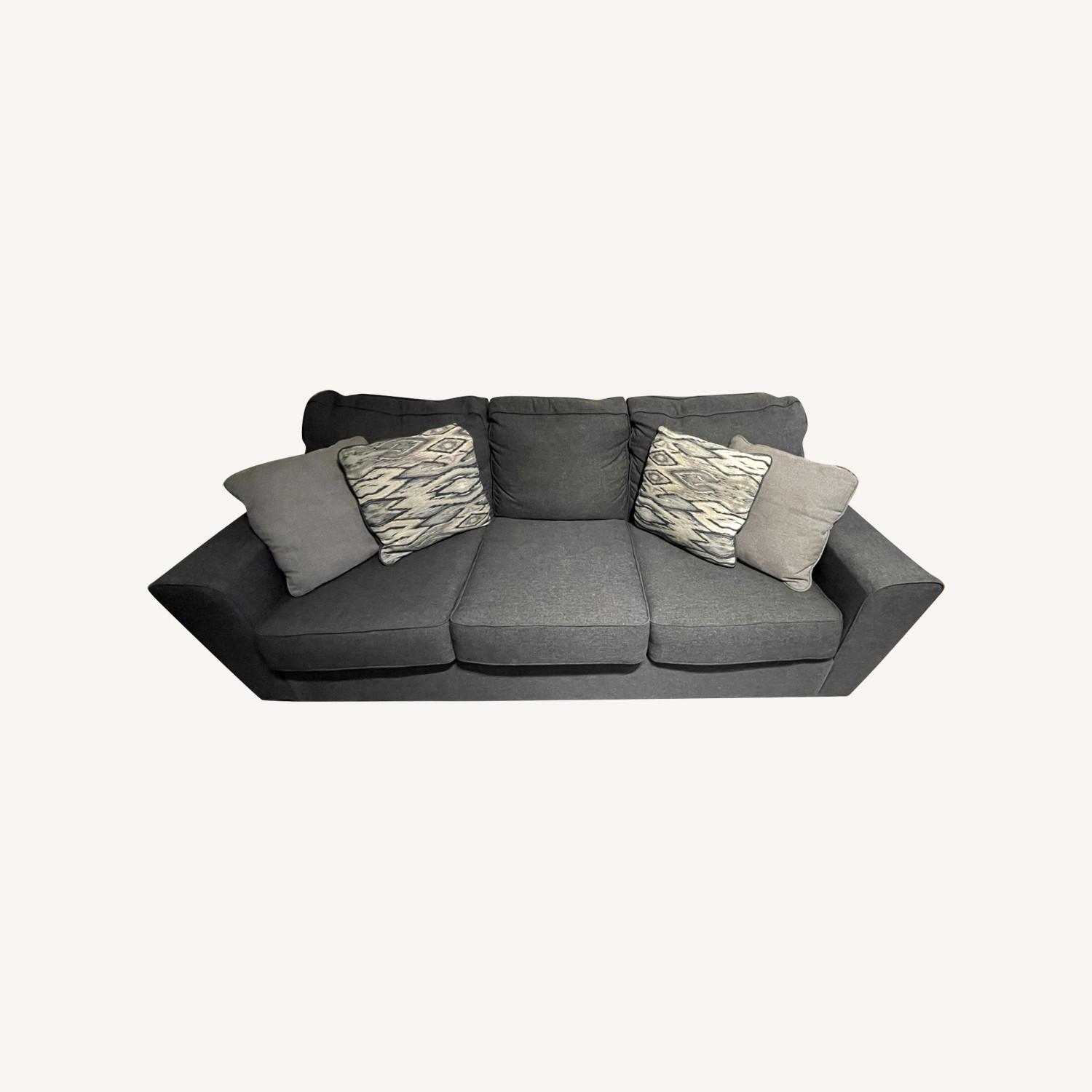 Ashley Furniture Blue/Grey 3-seat Couch - image-4