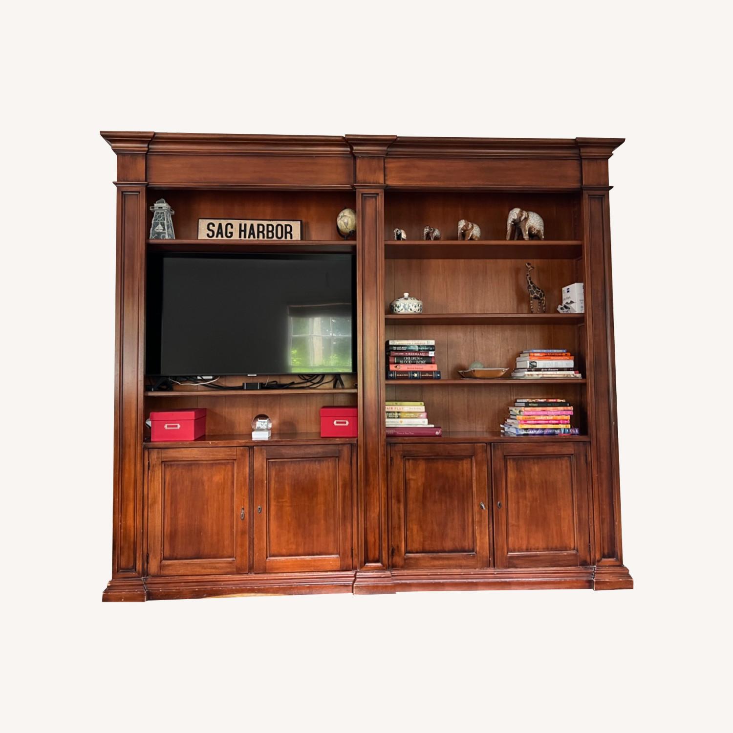 Pottery Barn Bookcase with Cabinets - image-0