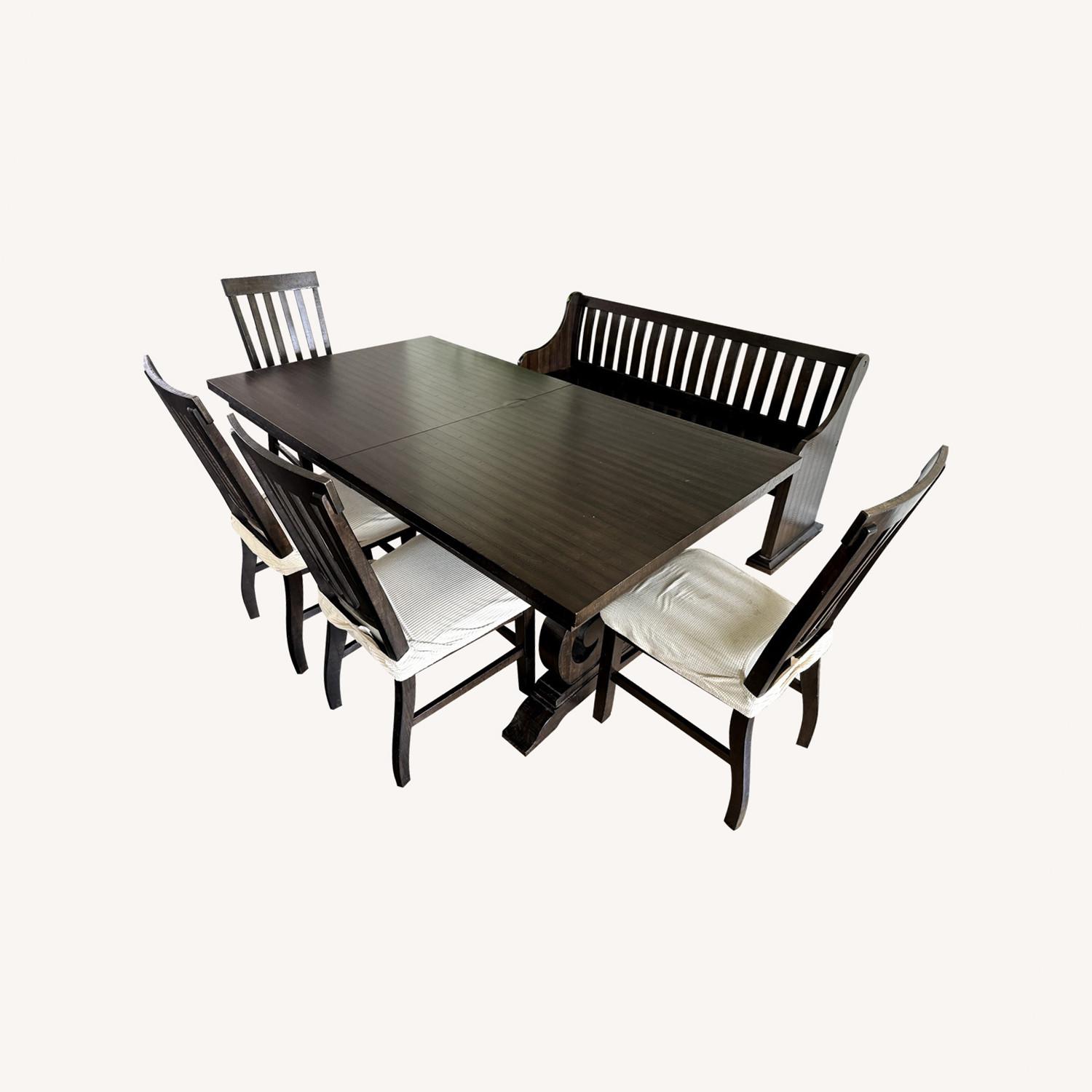 Solid Wood Extendable Dining Set - image-0
