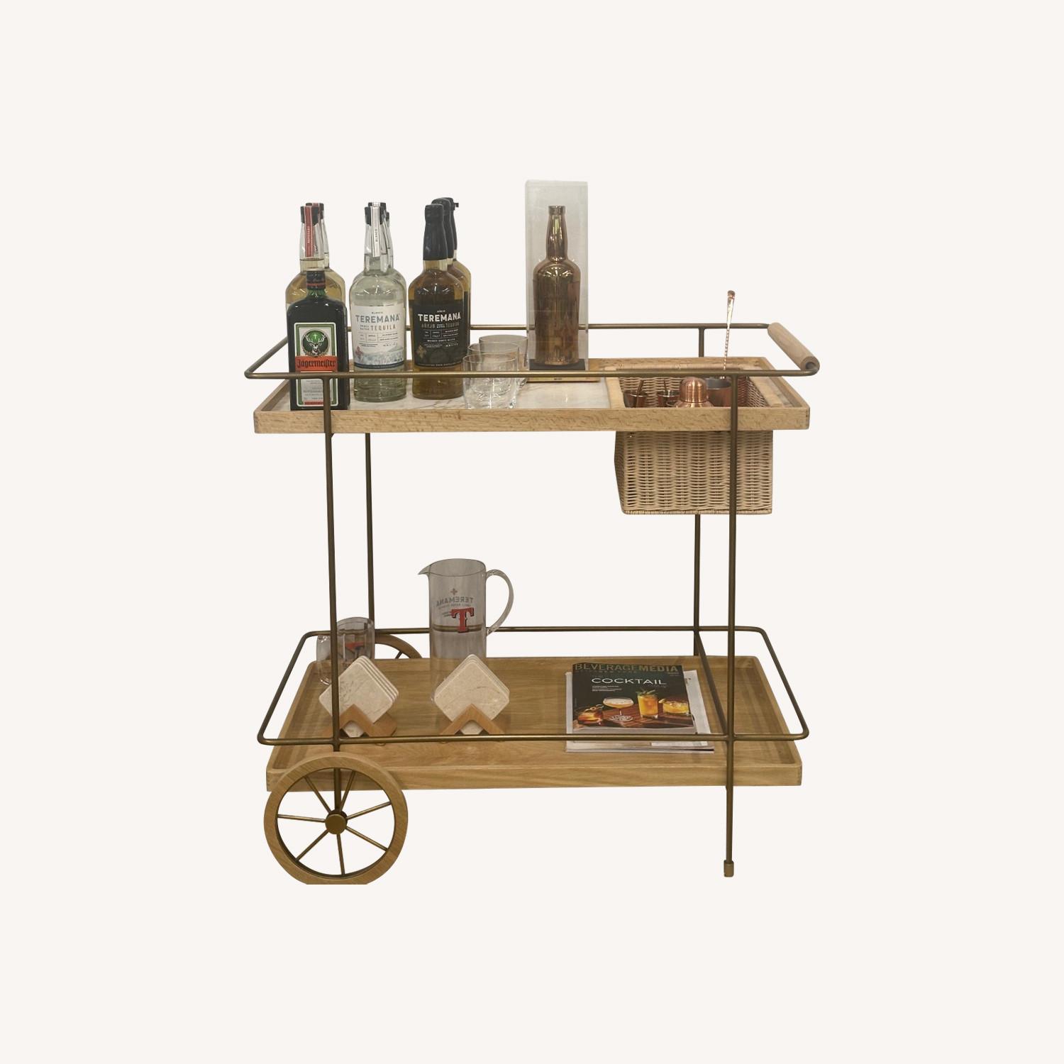 Crate & Barrel Bar Cart - image-0