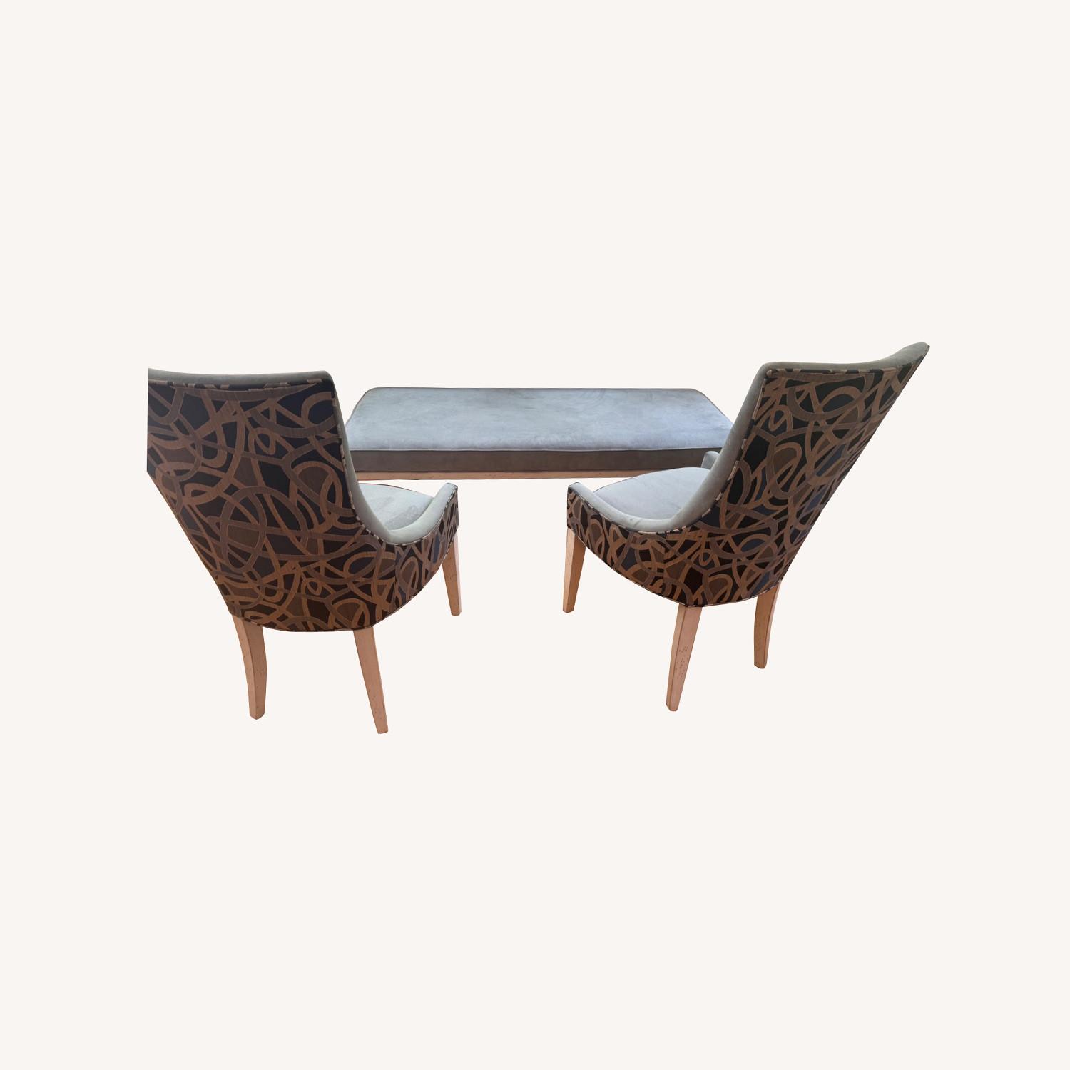 Custom Dining Chair and Bench Ash Blue - image-0