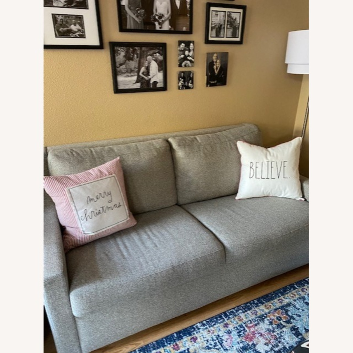 Crate & Barrel Perry 71" Queen Sleeper Sofa in Fog - image-7