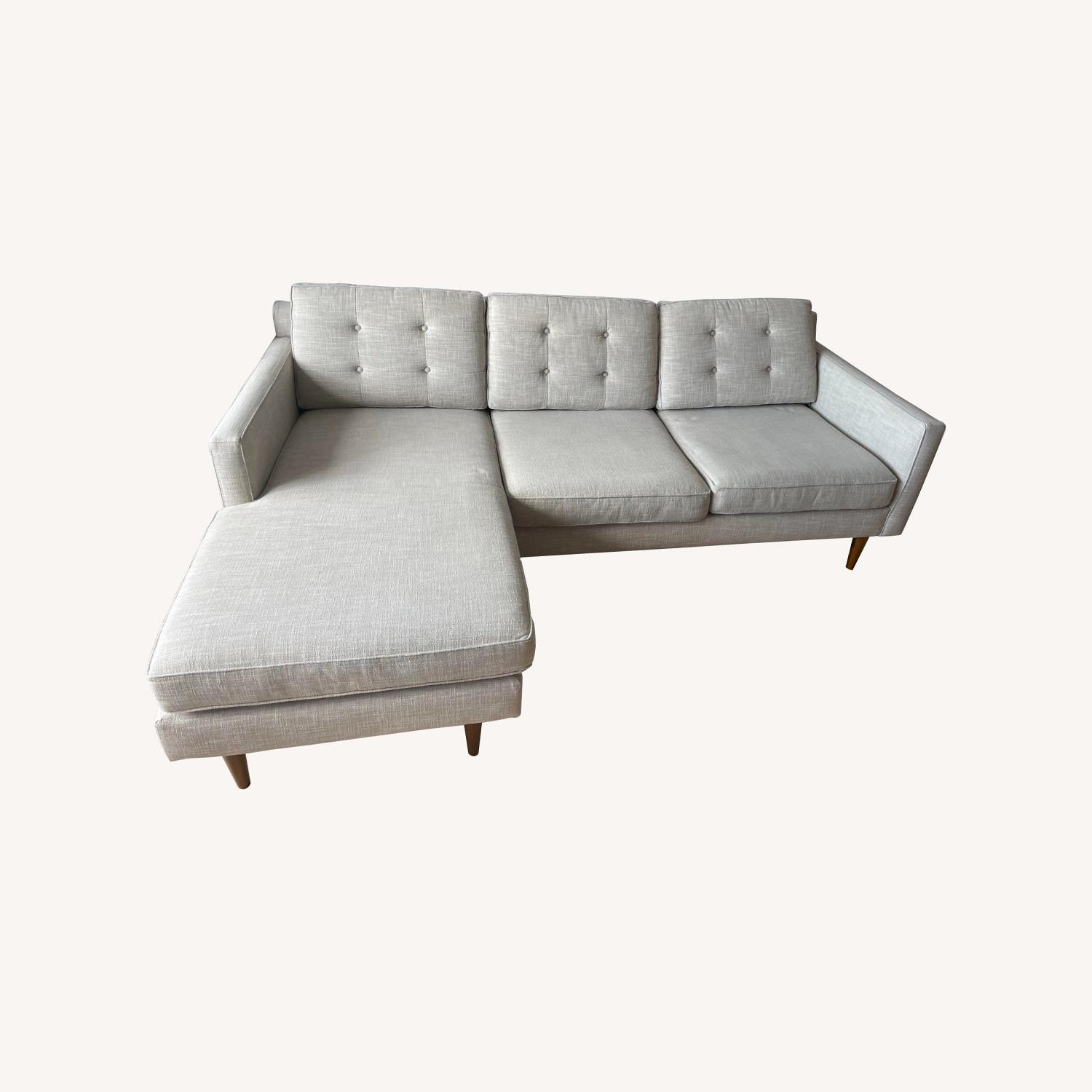 West Elm 2 Piece Reversible Sectional 86" - image-0