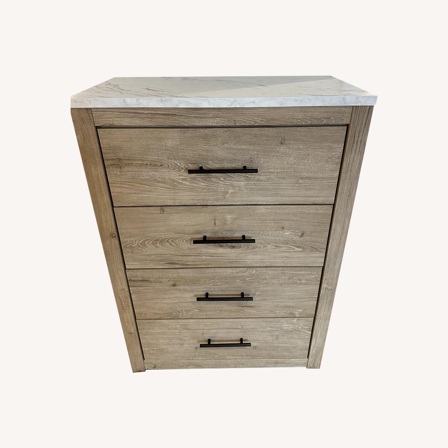 Ashley Chest Storage Tan White - image-0