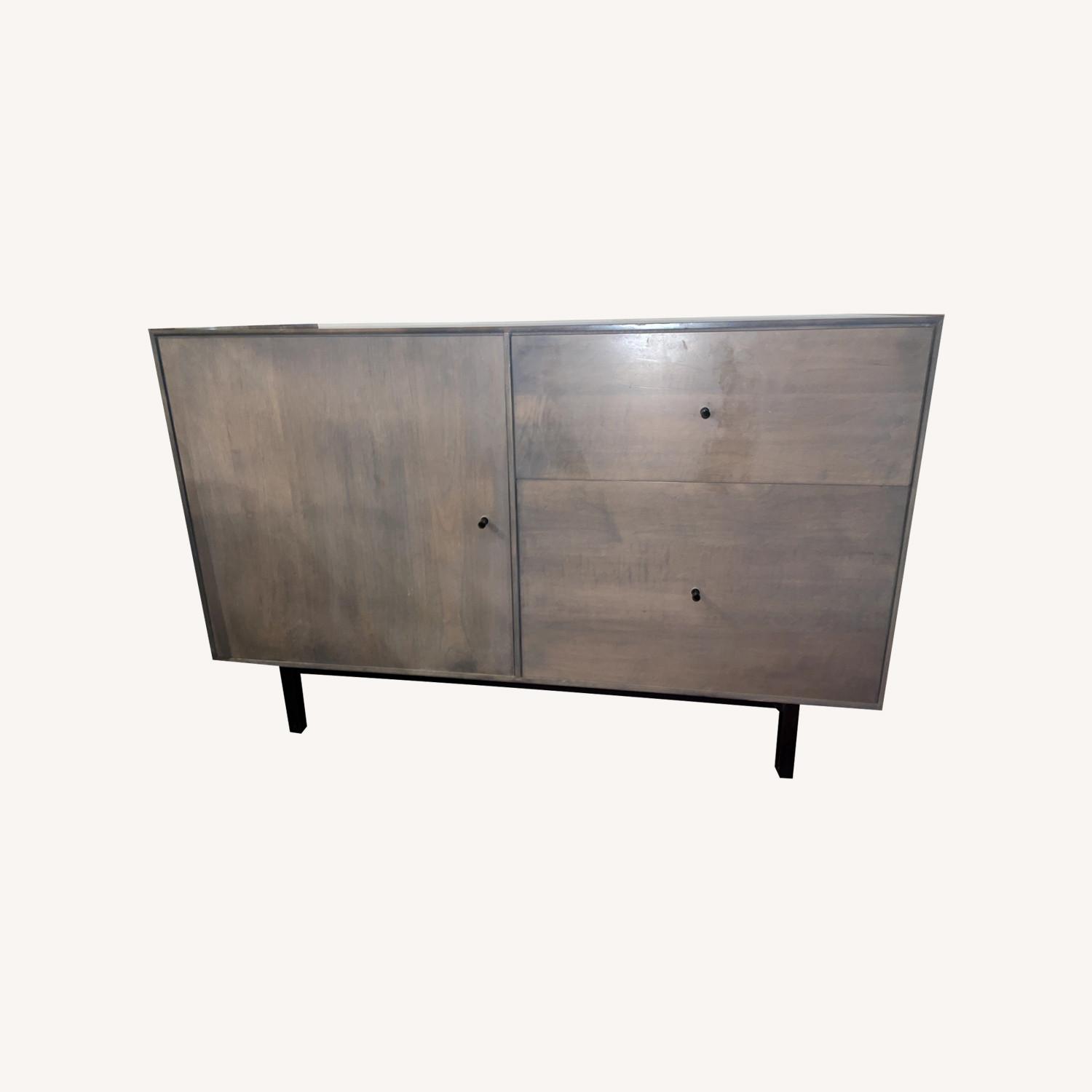 Room & Board Hudson Storage Cabinet with Wood Base - image-0