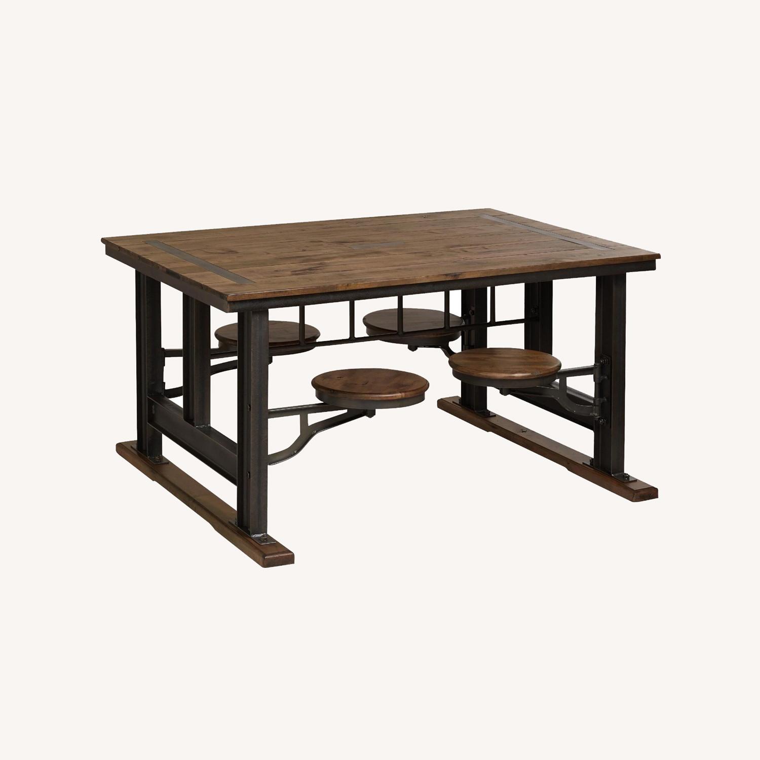 World Market Cafeteria Table W Stools - image-0