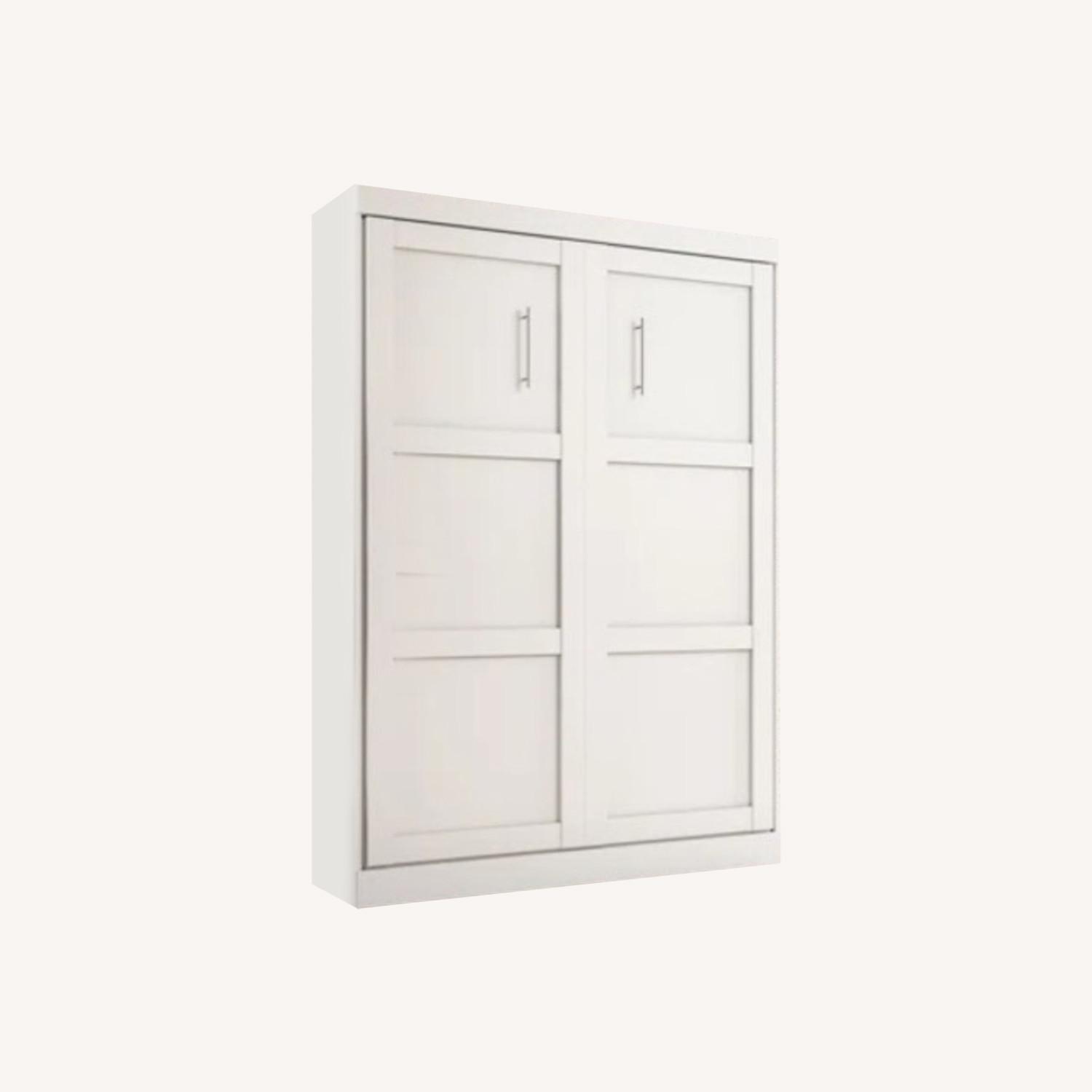 Murphy Bed Center Queen Size White Murphy Bed - image-4