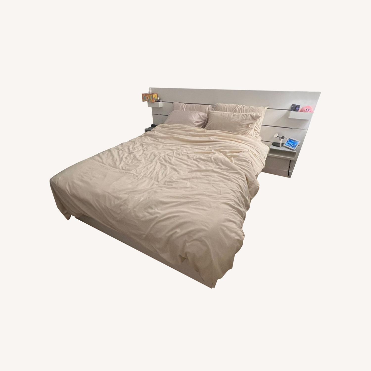 IKEA NORDLI Bed with Headboard and Storage - image-0