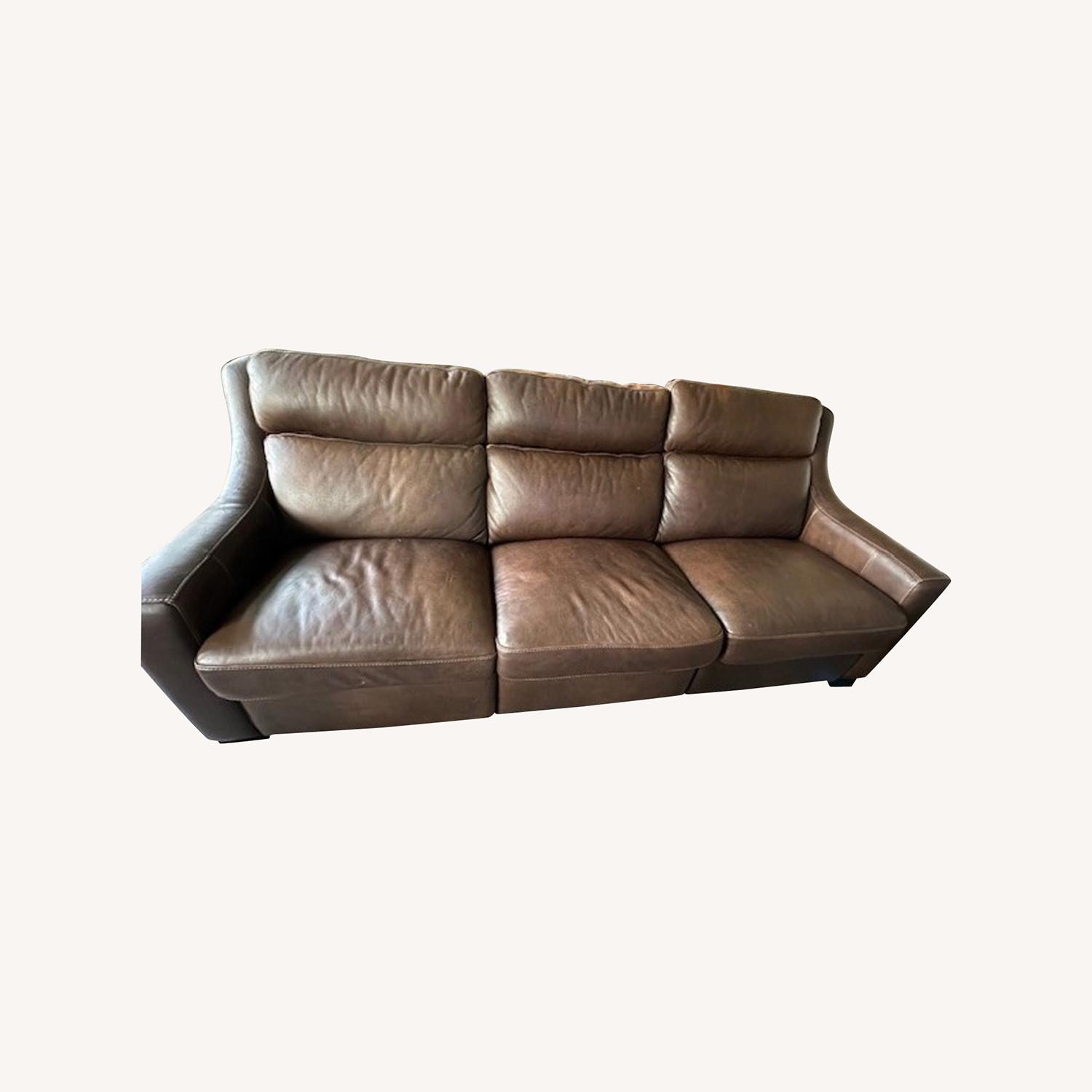 Bernhardt Germain Leather Power Motion Sofa - image-0