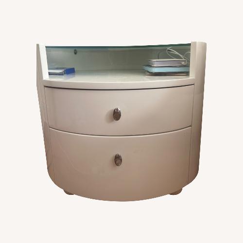 Used Wood Veneer 2 Drawer Nightstand for sale on AptDeco