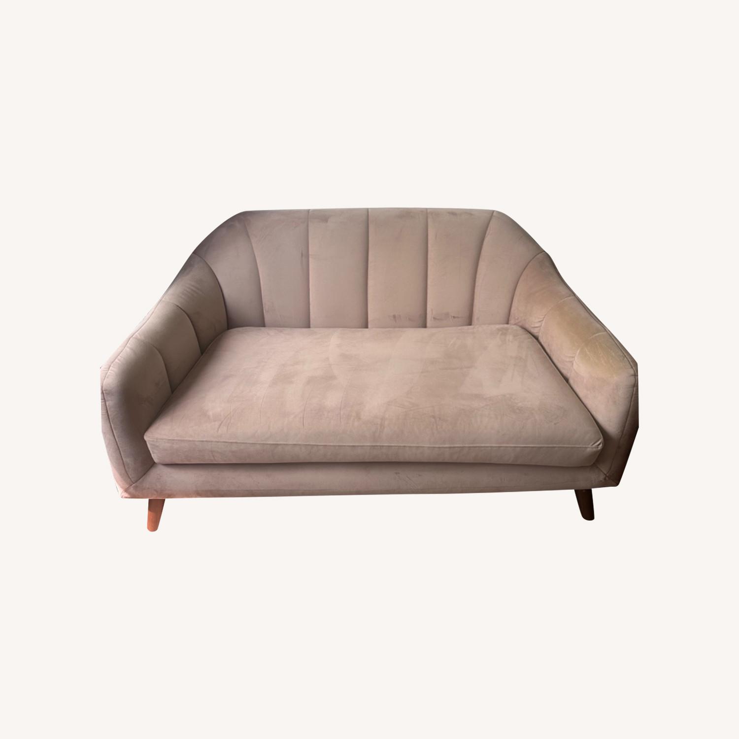 Wayfair Upholstered Loveseat Blush Rosa Velvet - image-0