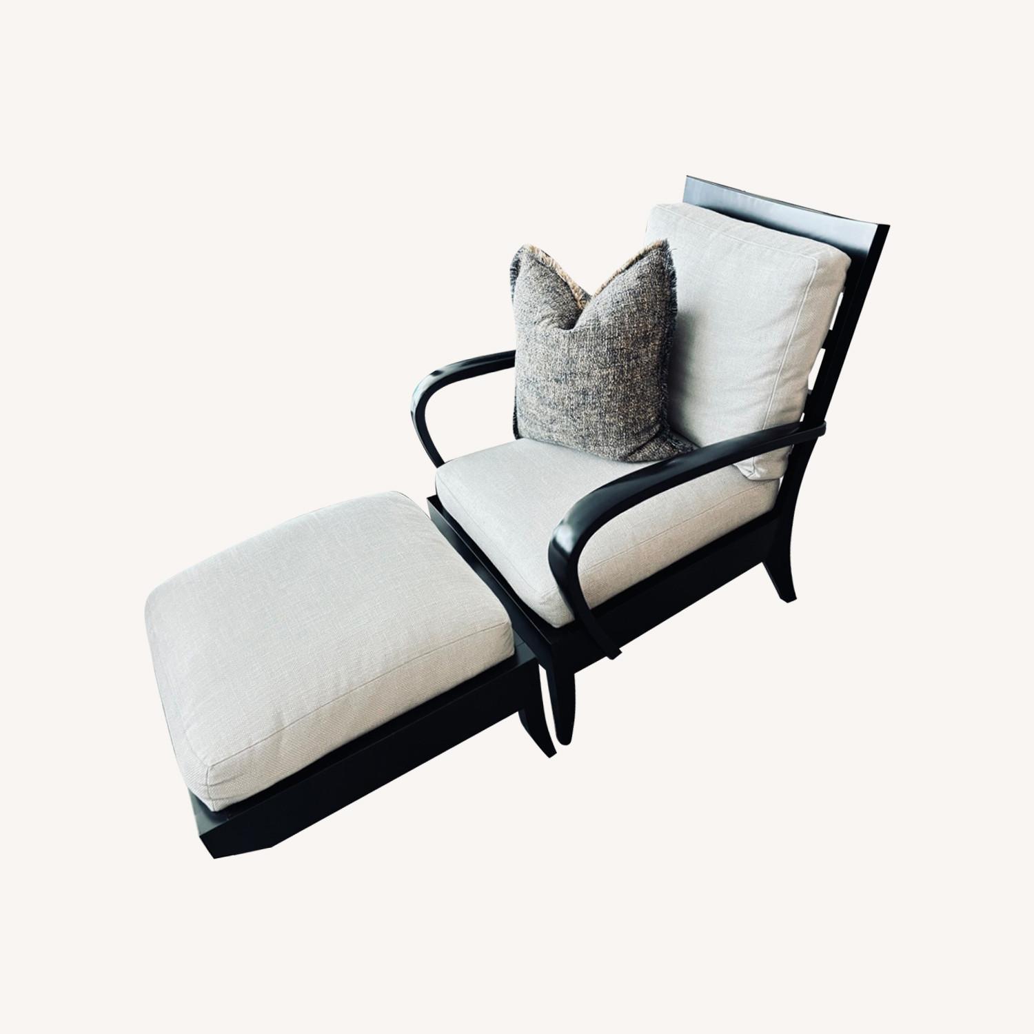 Dakota Jackson Chair and Ottoman - image-0