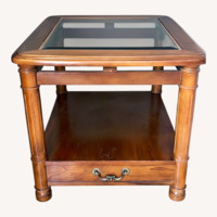 Huffman Koos End Table with Glass Top 2 Available