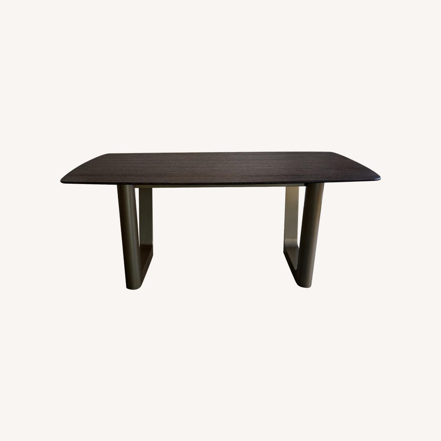 Arhaus Wood and Gold Table - image-0