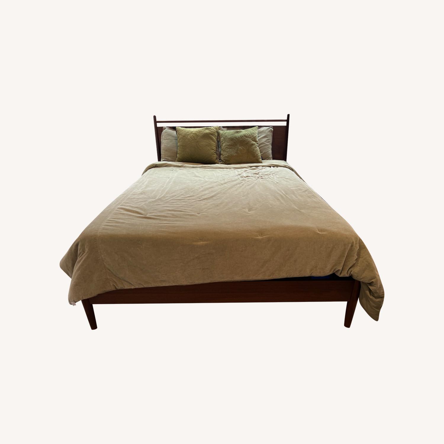 Article Lenia Panel Walnut Queen Bed - image-0
