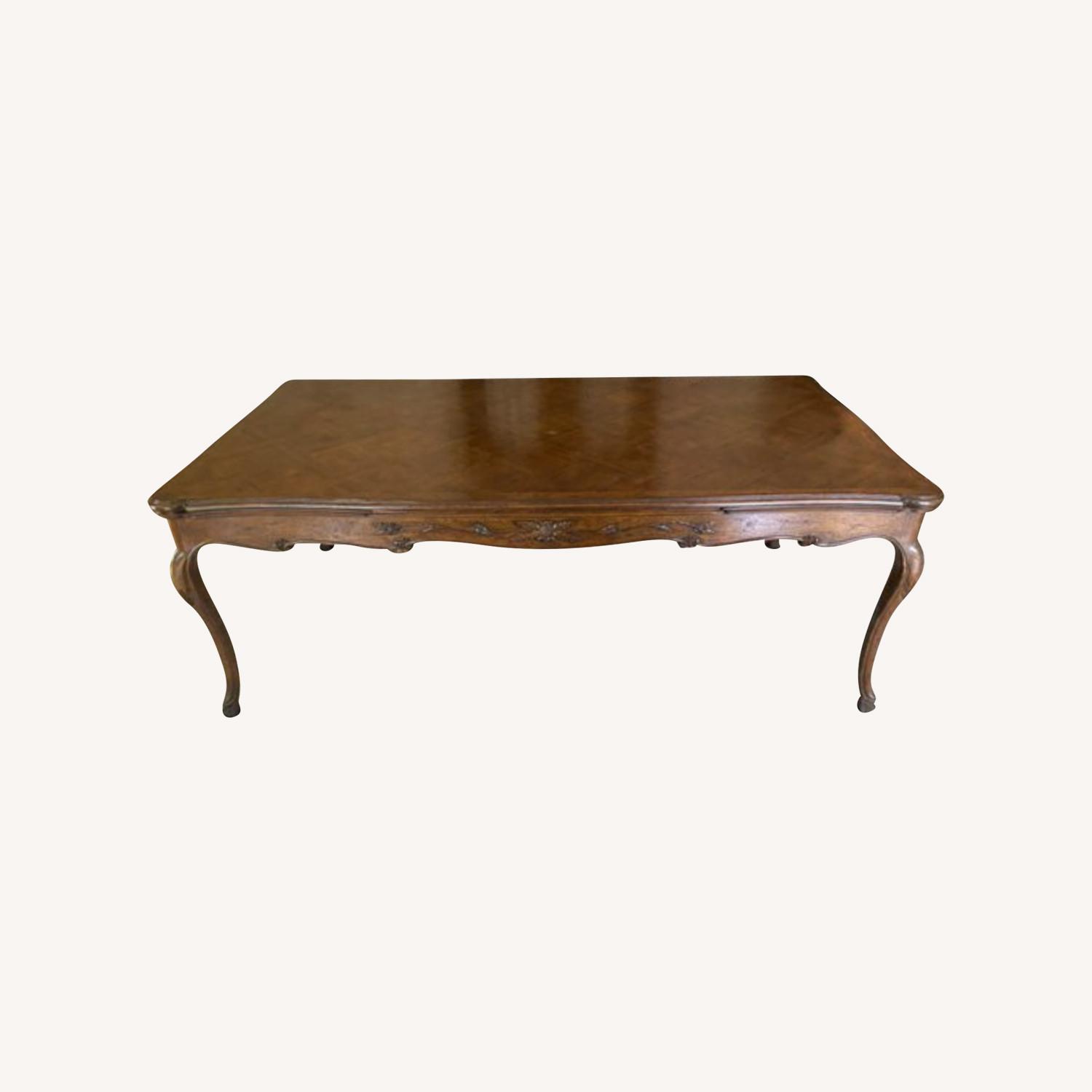 Expandable Dining Table with Self Storing Leaves - image-0