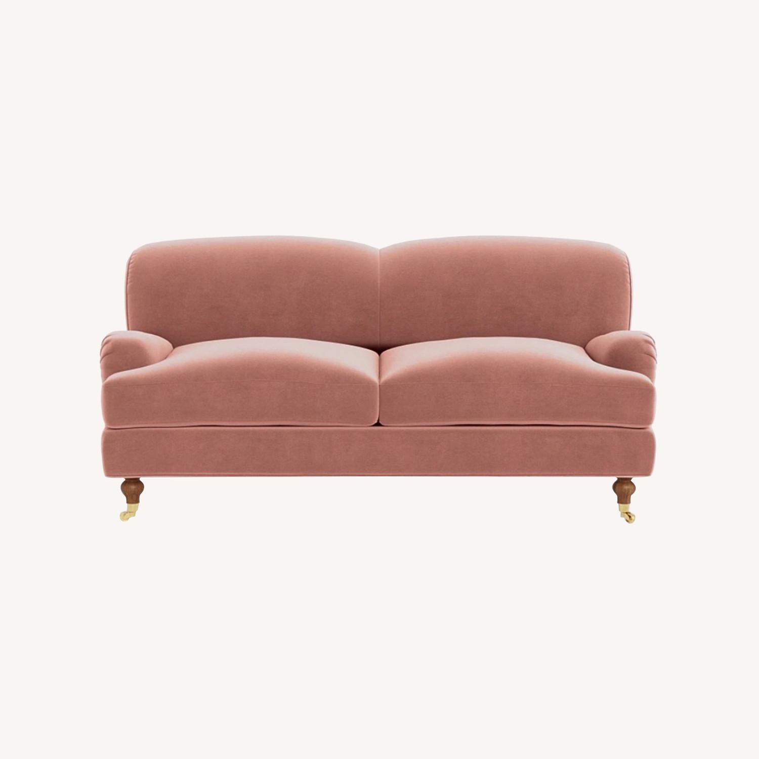 Blush / Dusty Rose Loveseat Sofa - image-0