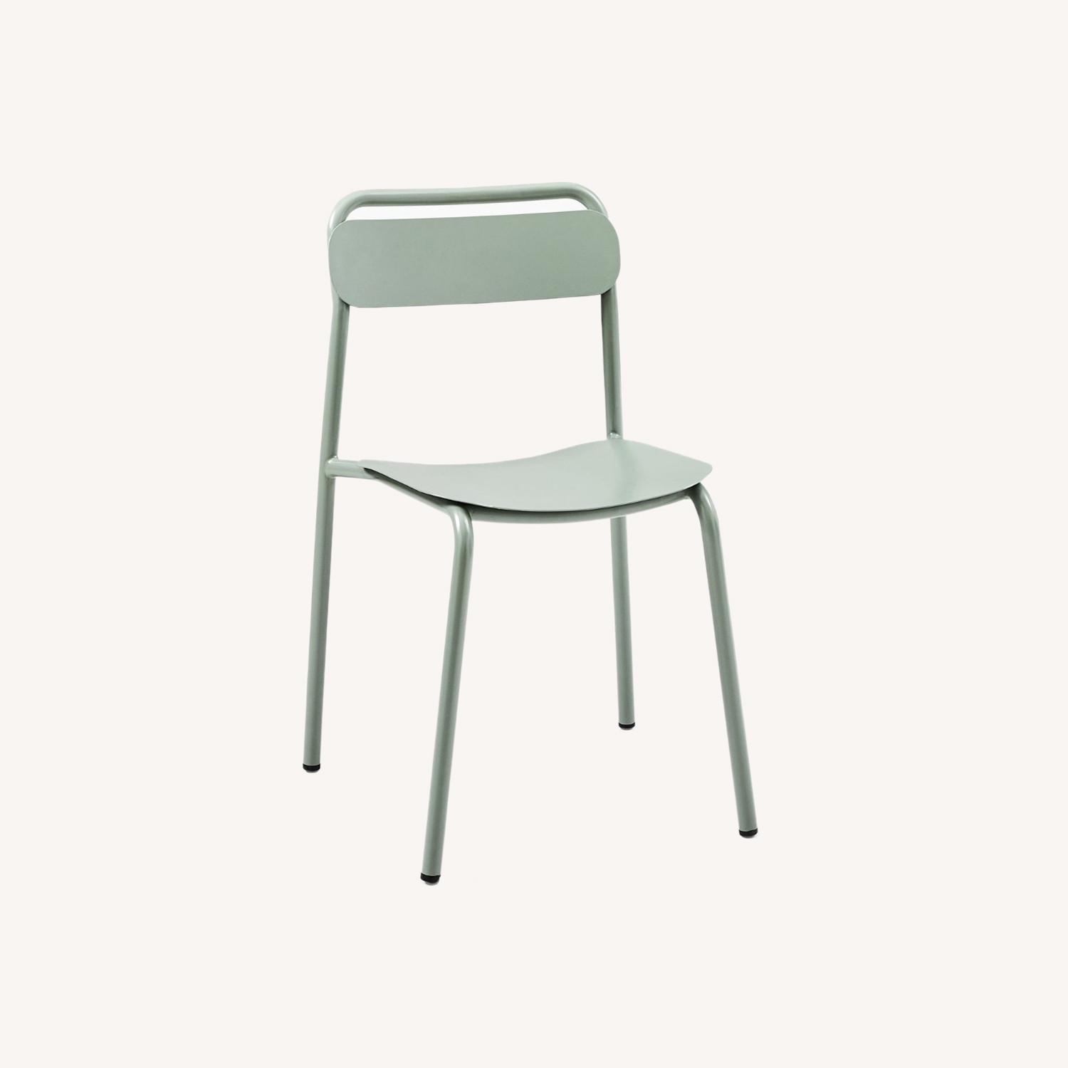 West Elm Wren Metal Stacking Dining Chairs - image-0