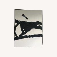 Oversize Black & White Minimalist Canvas Painting