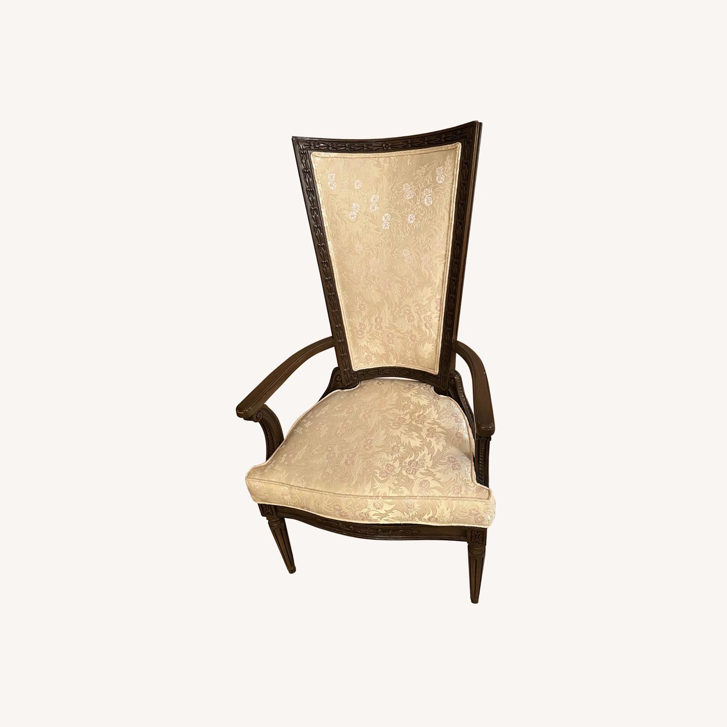 Vintage French Provincial High-Back Chair 1970s - image-0