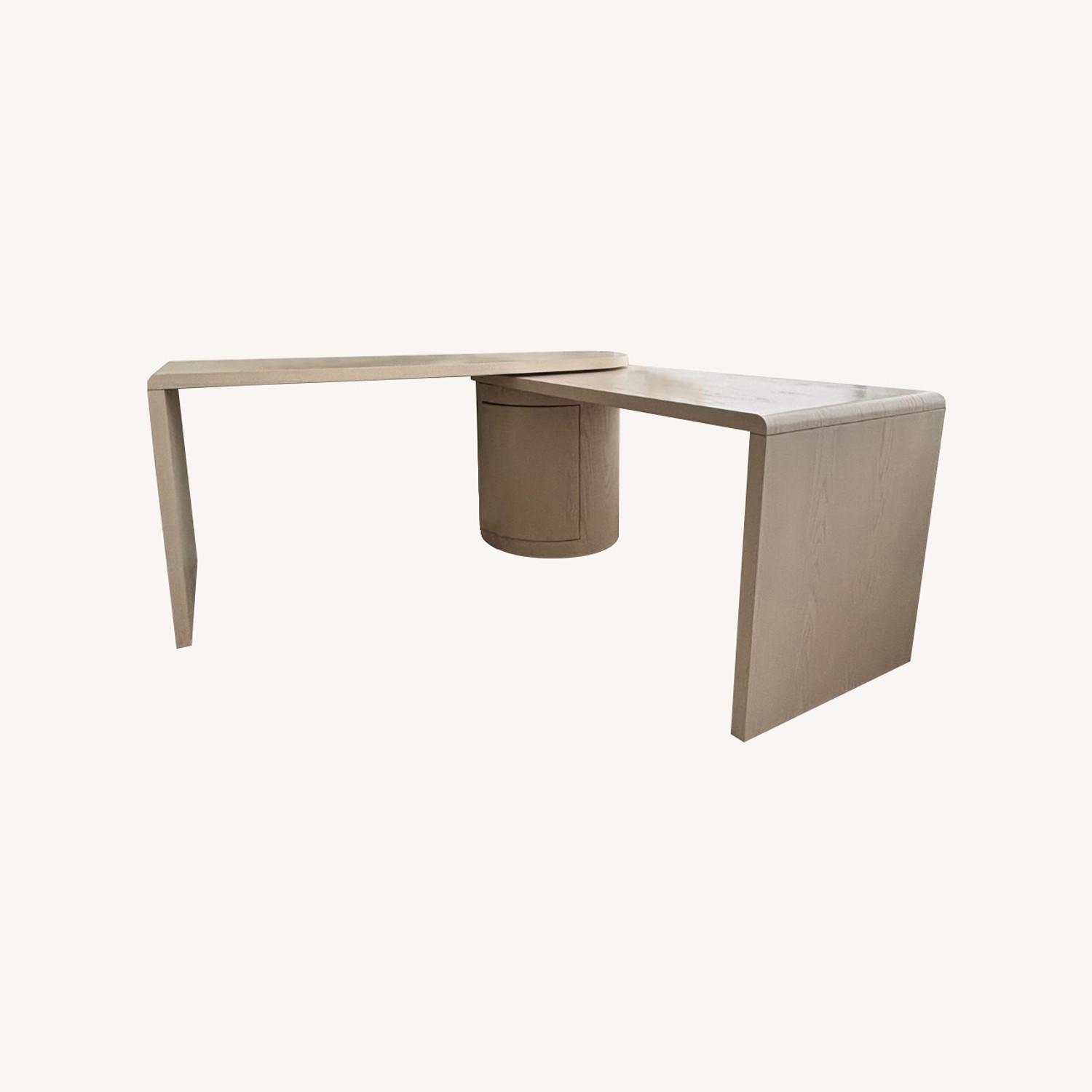 Crate & Barrel L-Shaped Desk With Storage - image-0