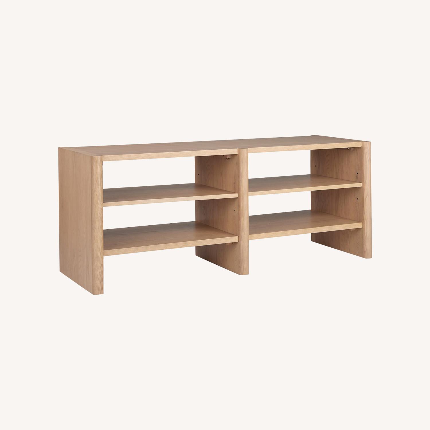 Article Torme 57" Short Bookcase - White Oak - image-0
