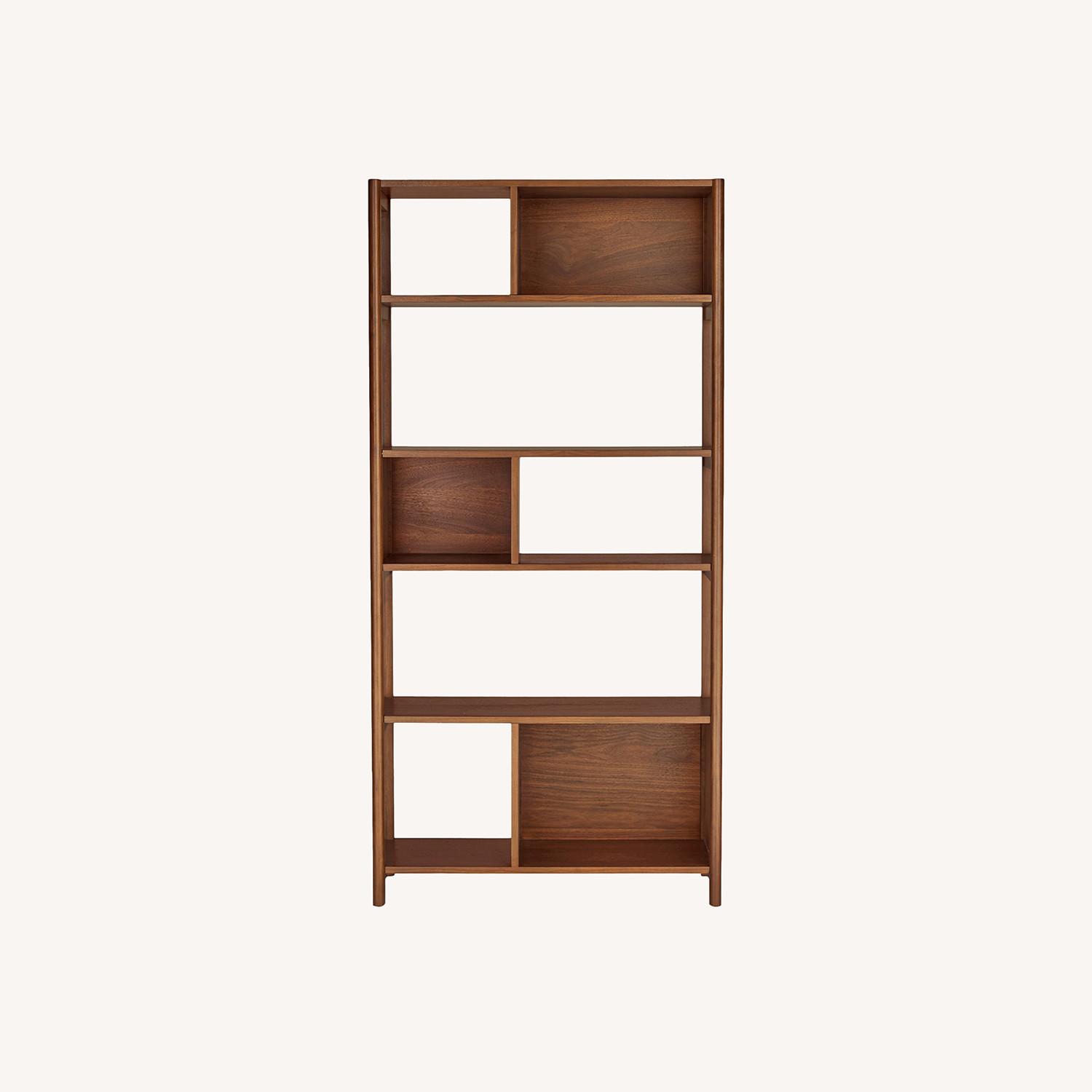 Article Mysen Walnut Tall Bookcase - AptDeco