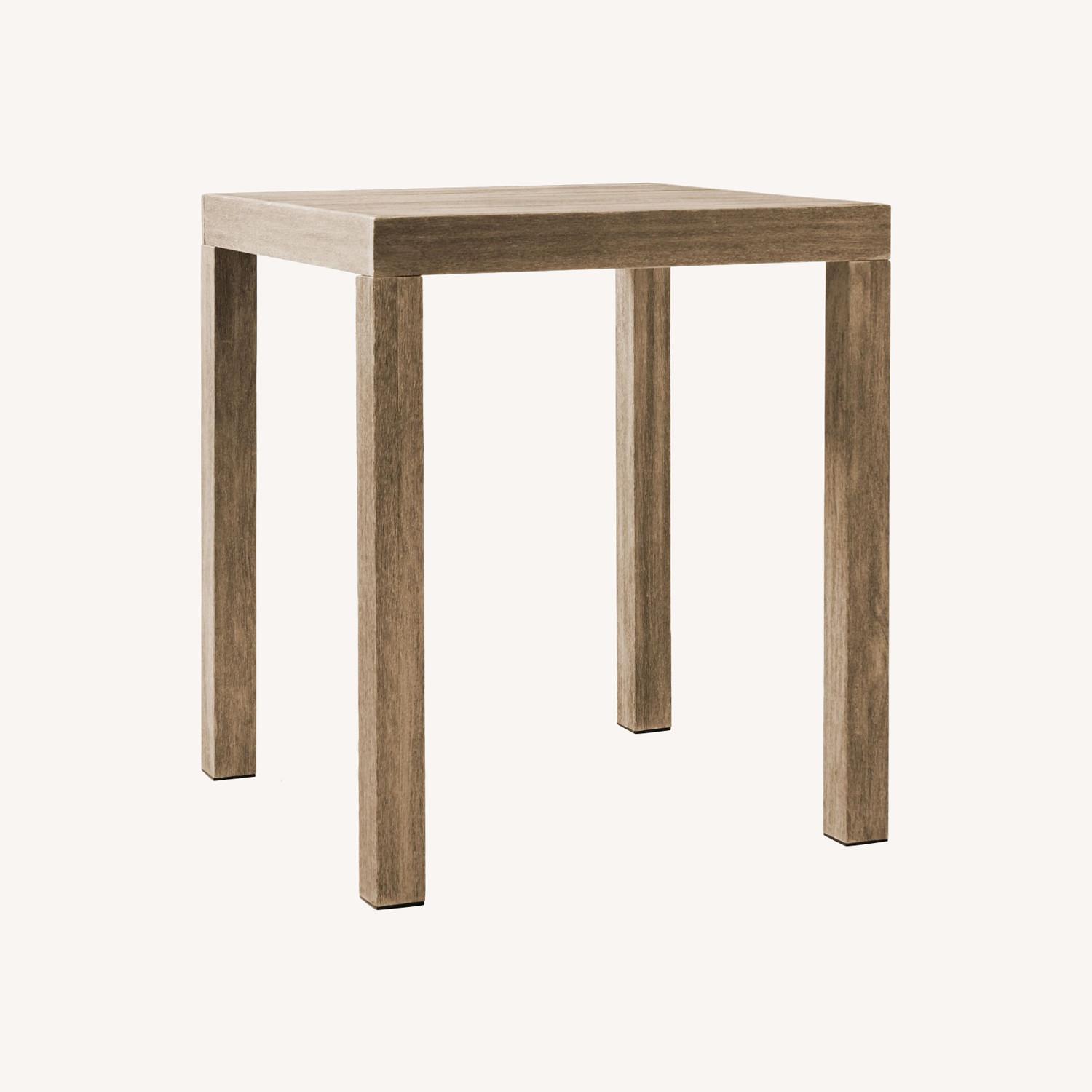 West Elm Portside Outdoor Bar Table (35"), Driftwood - image-0