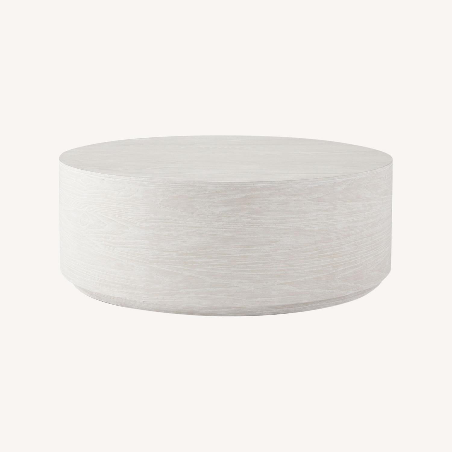 West Elm Volume Round Drum Coffee Table - Wood - image-0