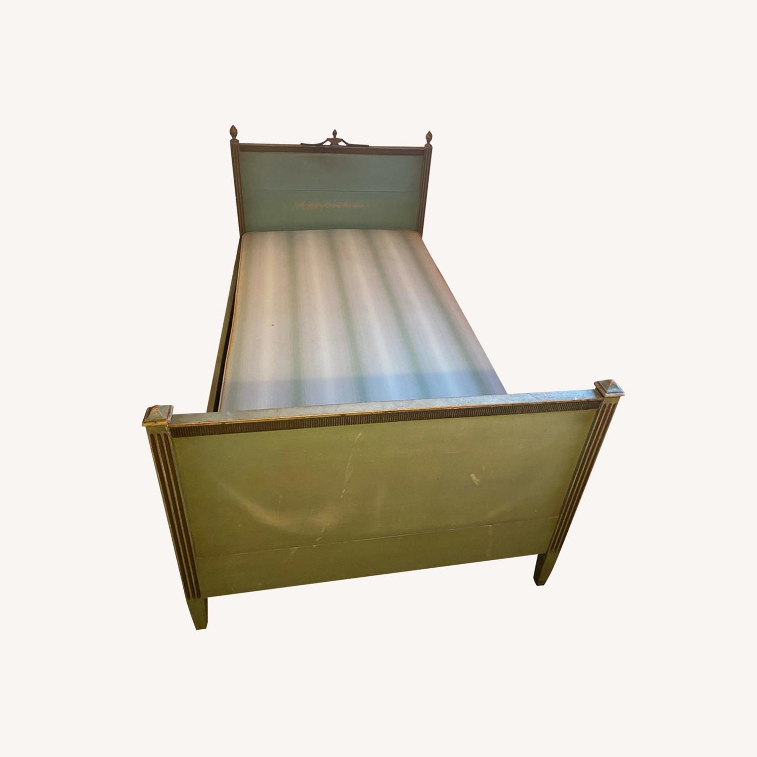 Antique Wood Twin Bed Frame - image-0