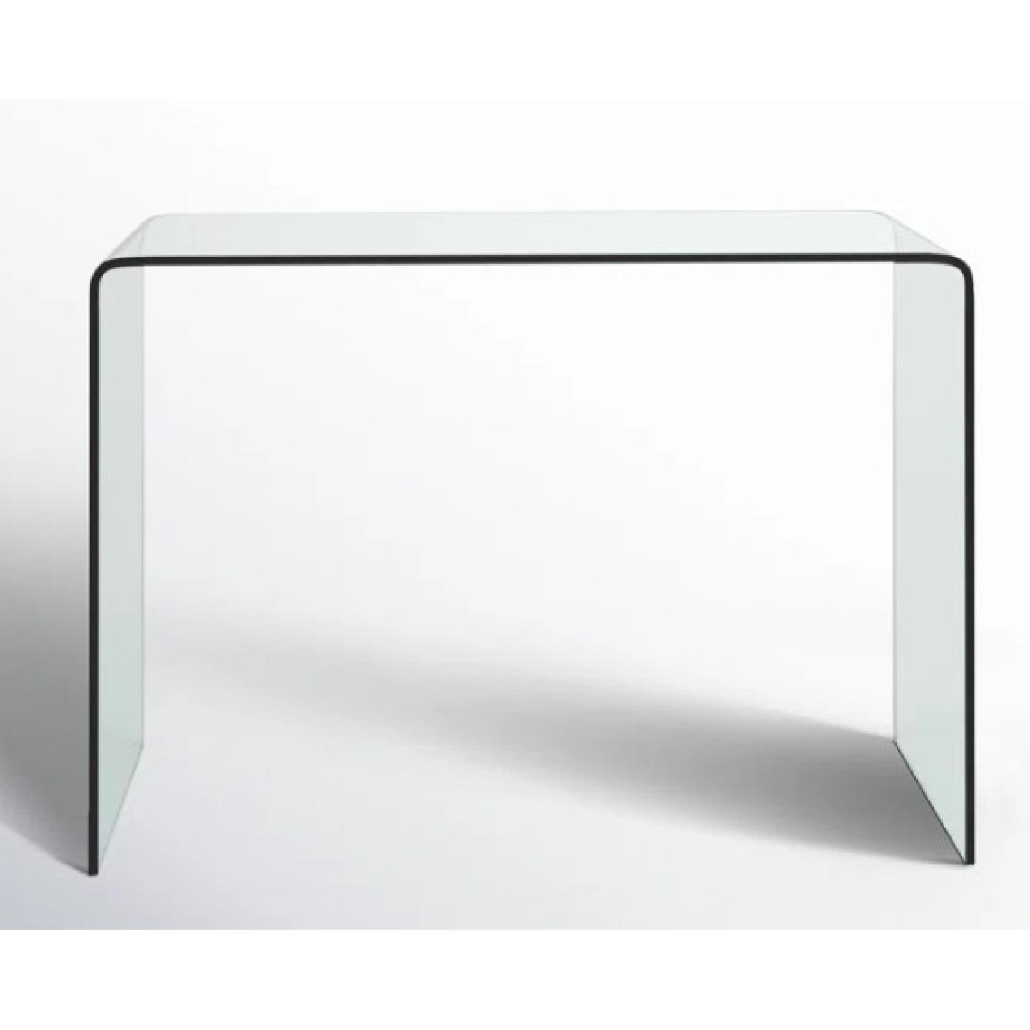 AllModern Modern Arched Solid Glass Desk - image-4
