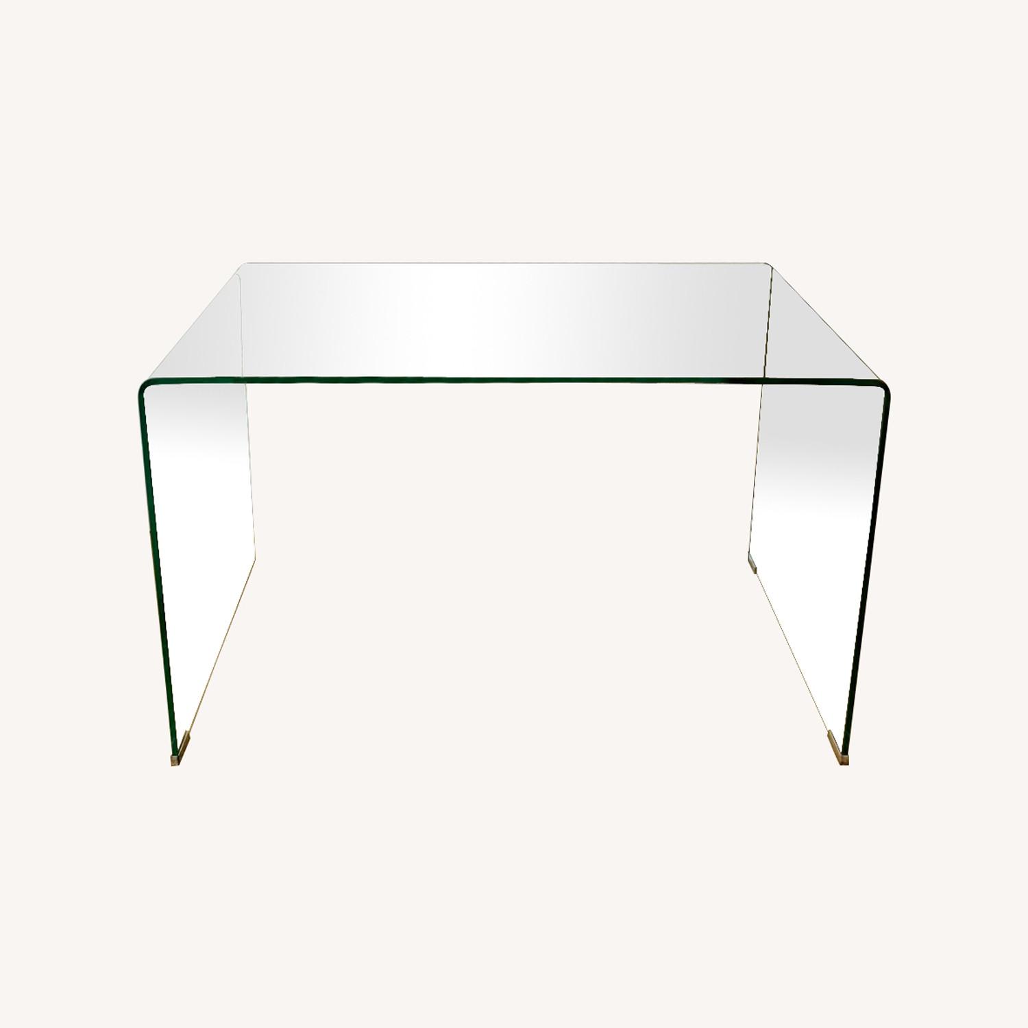 AllModern Modern Arched Solid Glass Desk - image-0