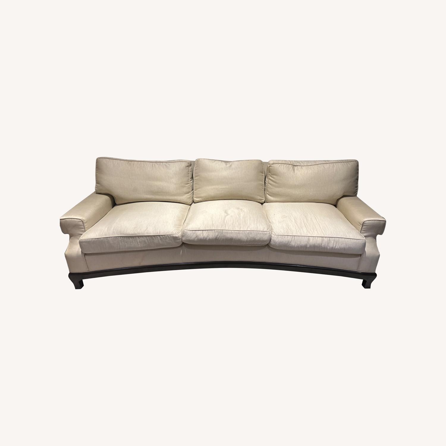 A. Rudin Curved Back Down Sofa - image-0