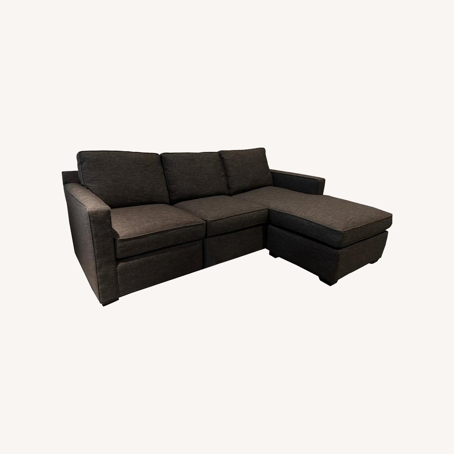 Crate & Barrel Dark Gray Reversible Sectional - image-0