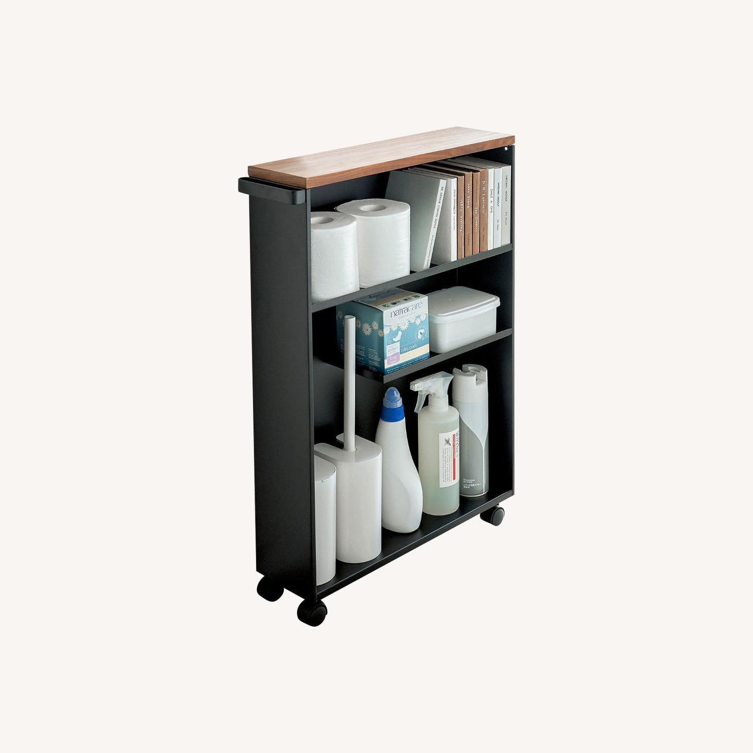 West Elm Yamazaki Rolling Slim Cart, Black - image-0
