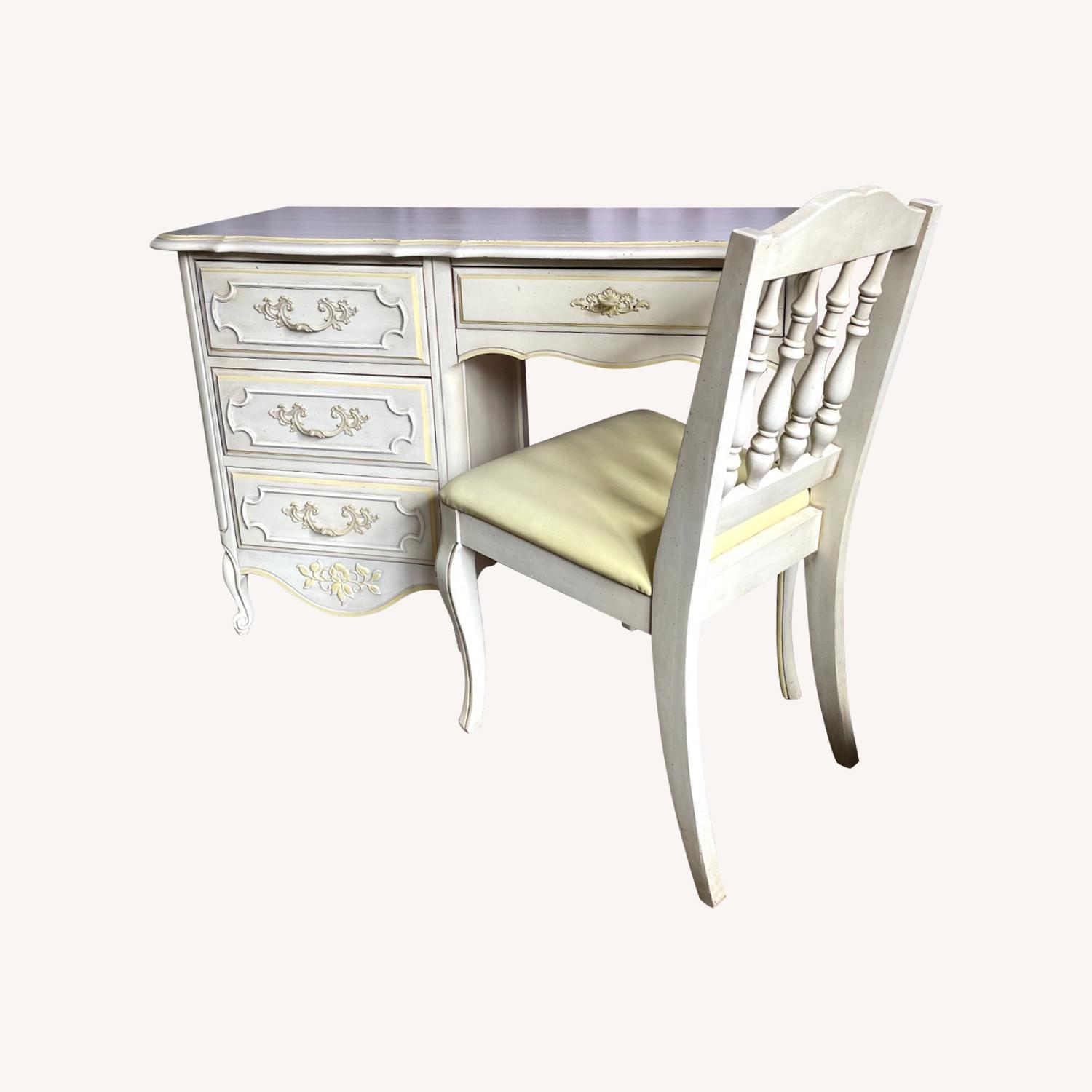 Thomasville Desk & Chair Set Vintage - image-12