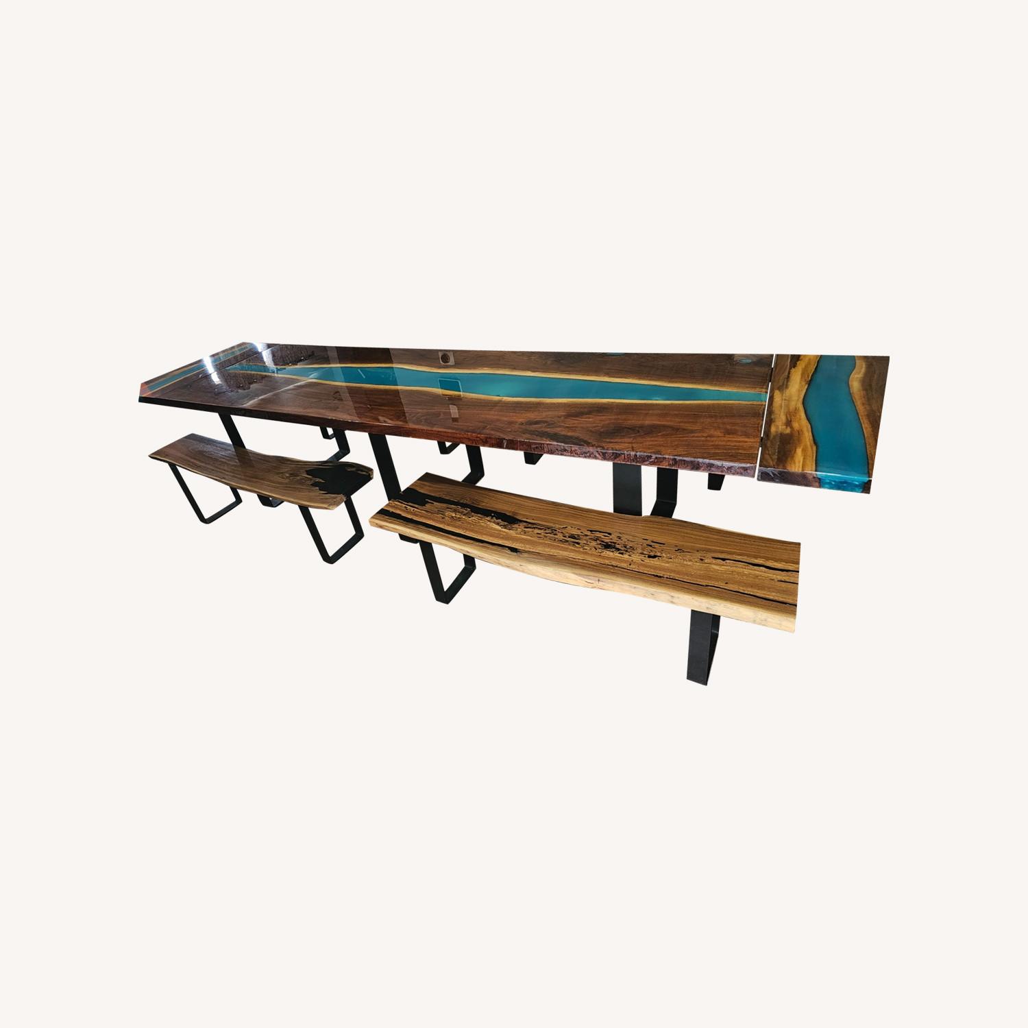 Walnut River Dining Table with Leaves - AptDeco